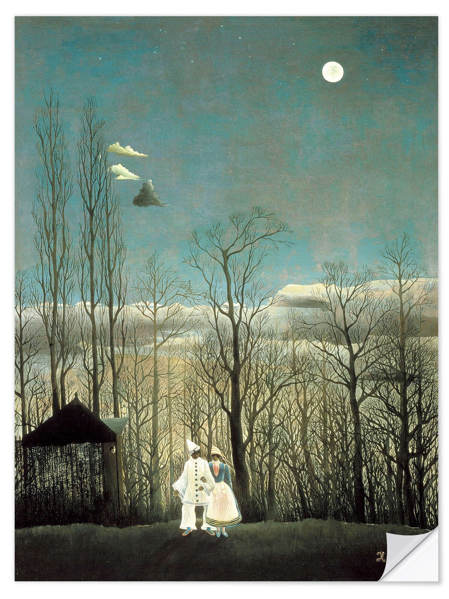 Posterlounge Wandfolie Henri Rousseau, Karnevals-Abend, Wohnzimmer Malerei