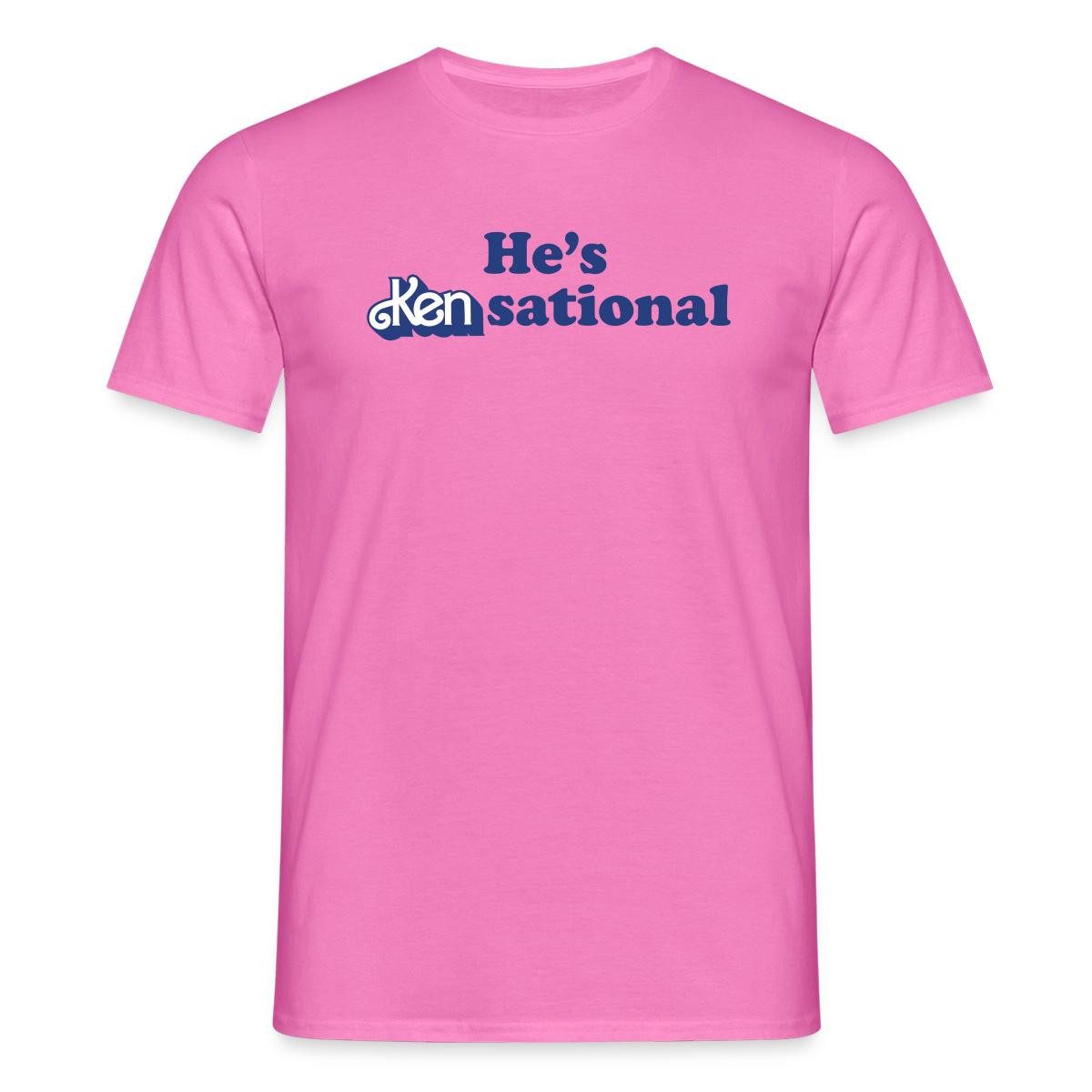 Spreadshirt T-Shirt Barbie Ken Design Lustiger Spruch He's Kensational Männer T-Shirt (1-tlg)