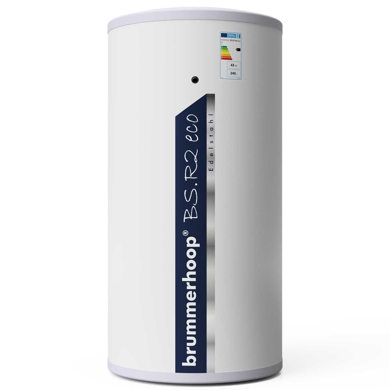 Brummerhoop Warmwasser-Wärmepumpe Brummerhoop BS.R2-250 Eco – Edelstahl-Warmwasserspeicher (240 L)