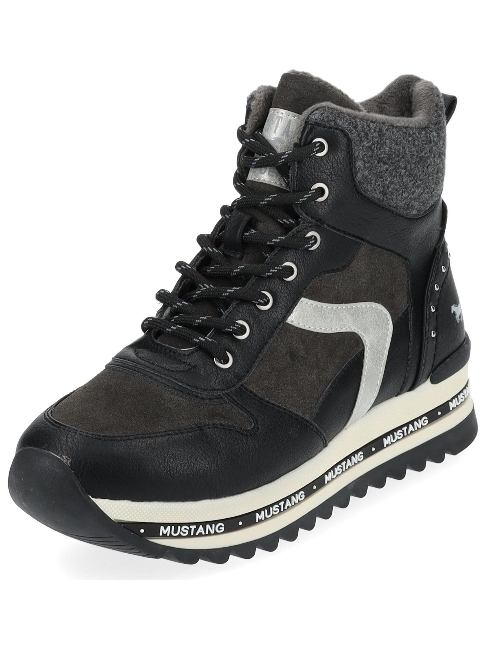 Mustang Shoes Stiefelette Lederimitat Schnürstiefelette
