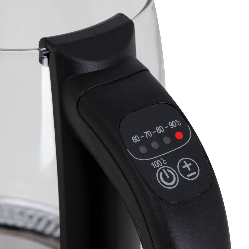 Camry Wasserkocher CR 1290 Wasserkocher Glas mit Temperatureinstellung 2 L 2200 Watt – Bild 4 von 5