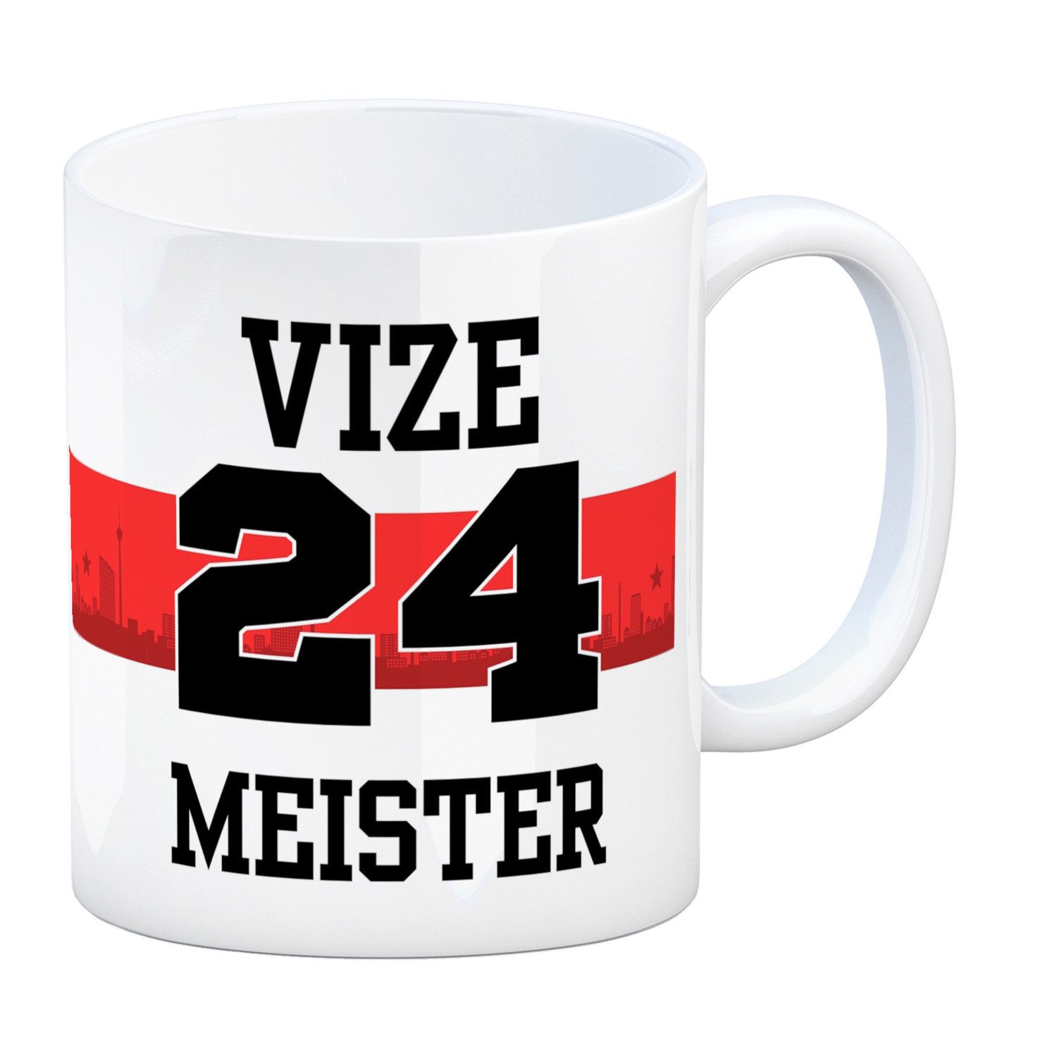 speecheese Tasse Stuttgart Brustring Kaffeebecher mit Spruch Vizemeister 2024