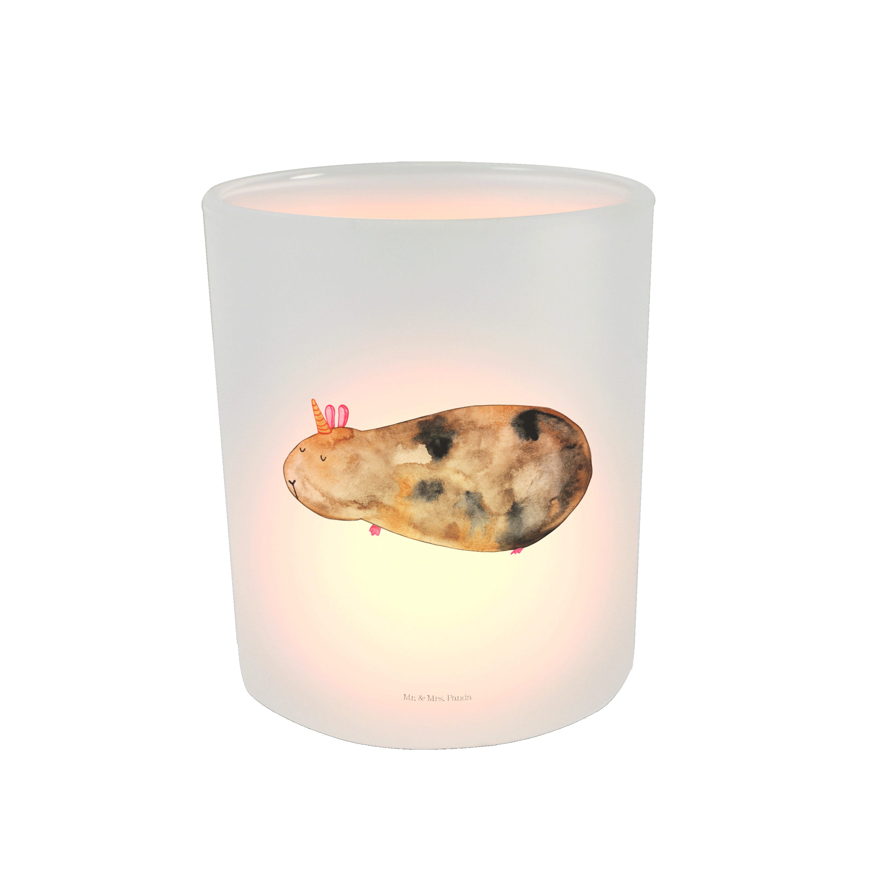 Mr. & Mrs. Panda Windlicht Meerhörnchen - Transparent - Geschenk, Teelichthalter, Teelichtglas, (1 St)
