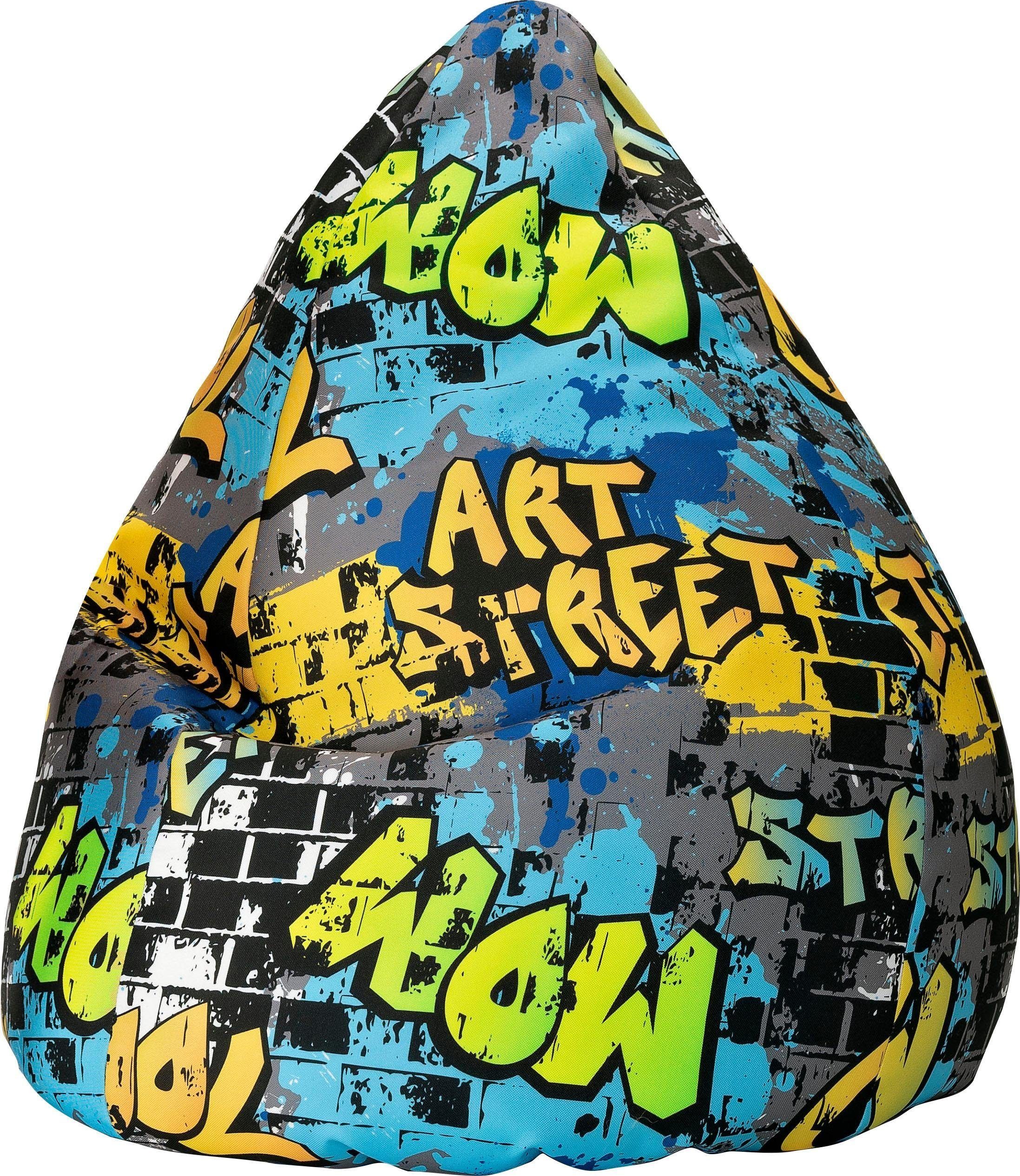 Sitting Point Sitzsack BeanBag Cool 220 l Gelb Bunt günstig online kaufen