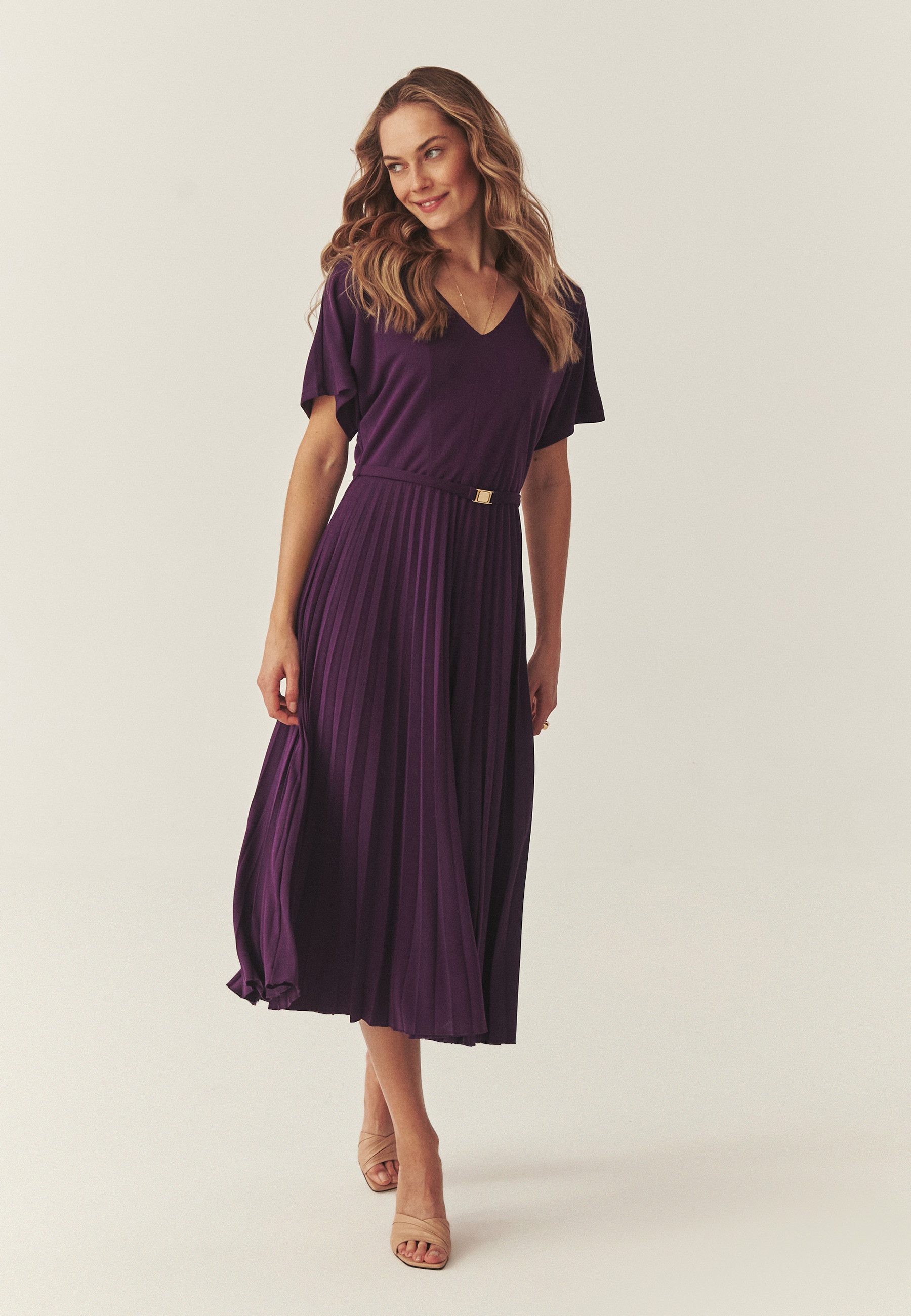TATUUM Jerseykleid Faltenmaxi-Kleid - Naki