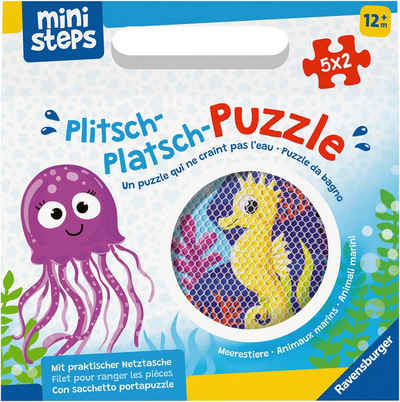 Ravensburger Puzzle Plitsch-Platsch-Puzzle Meerestiere, 10 Puzzleteile