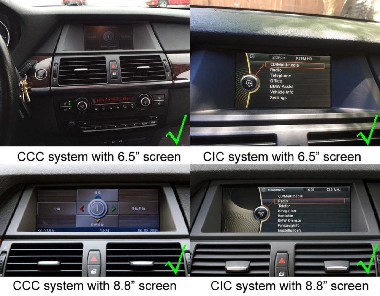für E71 GPS BMW X5 GABITECH Autoradio Einbau-Navigationsgerät Android Carplay CIC 64GB X6 E70 12 10.2"