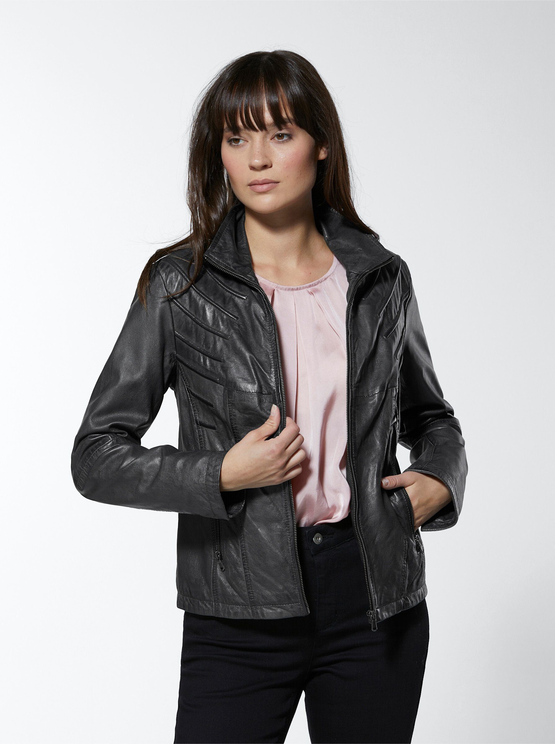 Mainpol Winterjacke Leder-Jacke