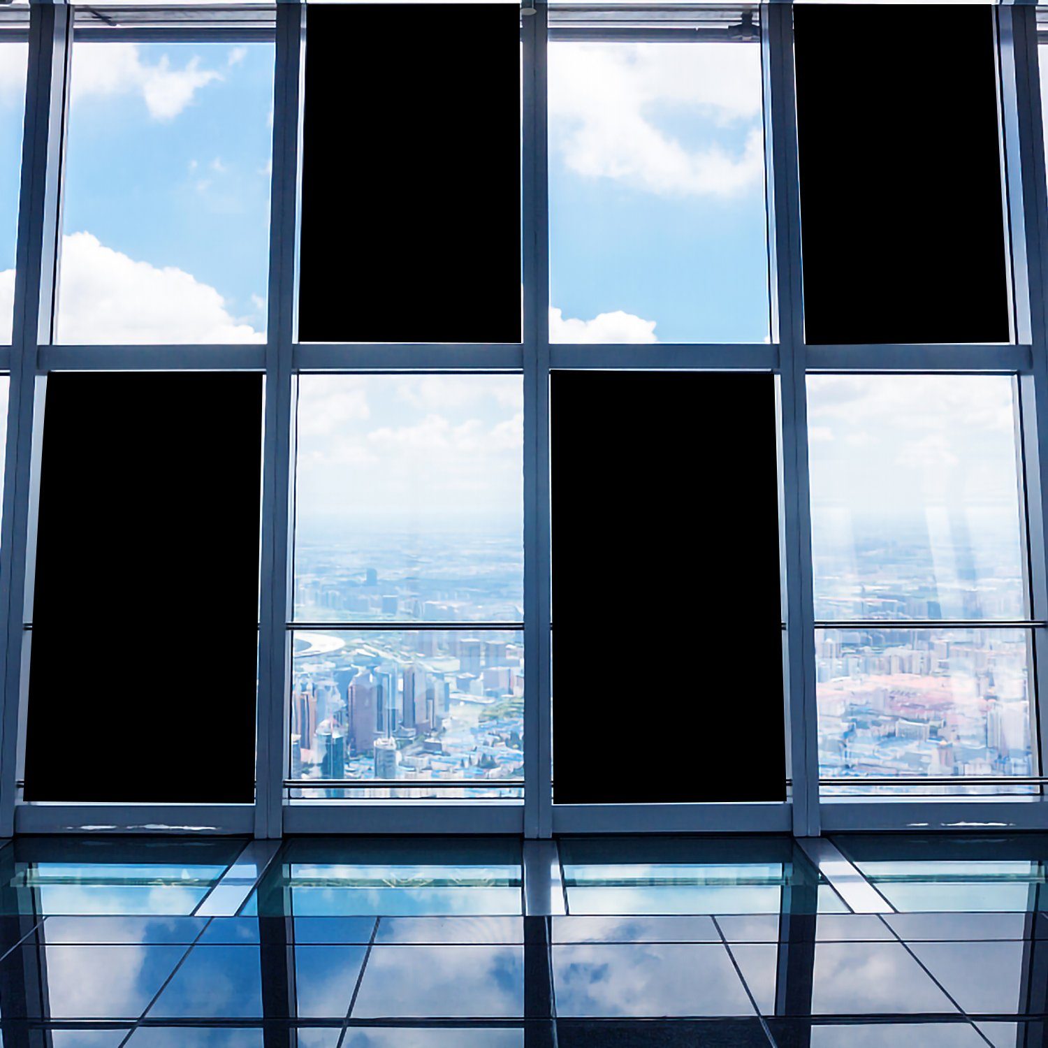 Fensterfolie Sichtschutzfolie Fensterfolie Tönungsfolie Statische, TolleTour - undurchsichtiges 90*200CM schwarz