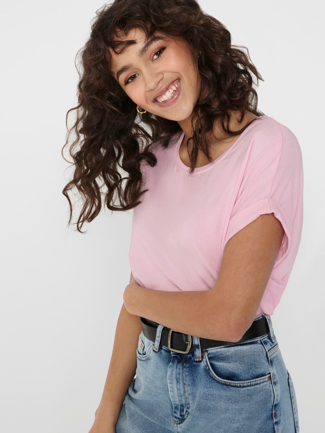 ONLY T-Shirt ONLMOSTER – Kurzarmshirt mit Aufschlag und klassischem Look un günstig online kaufen