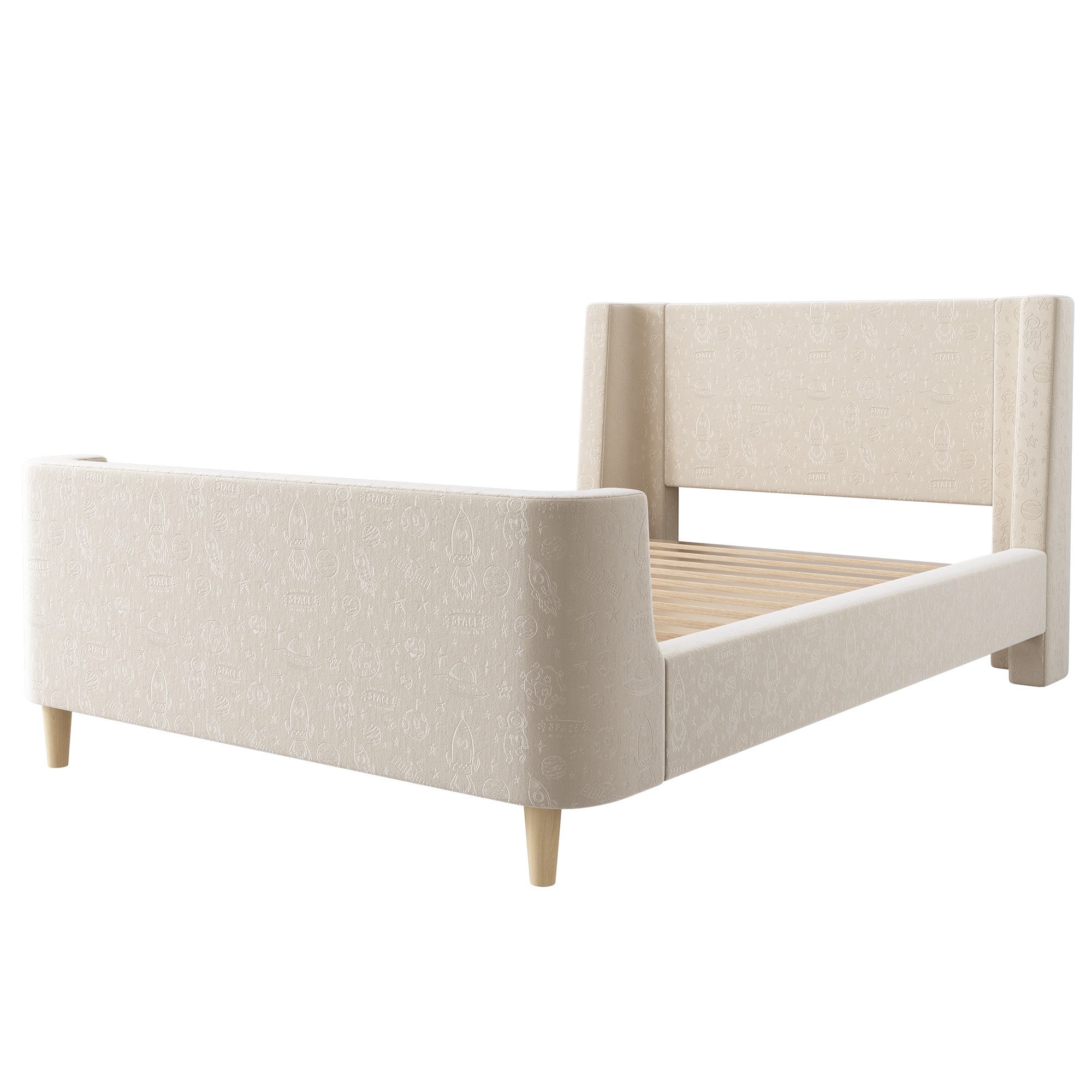 Rutaqian Polsterbett Kinderbett, modern Einzelbett, Bettgestell 90 x 200 cm günstig online kaufen