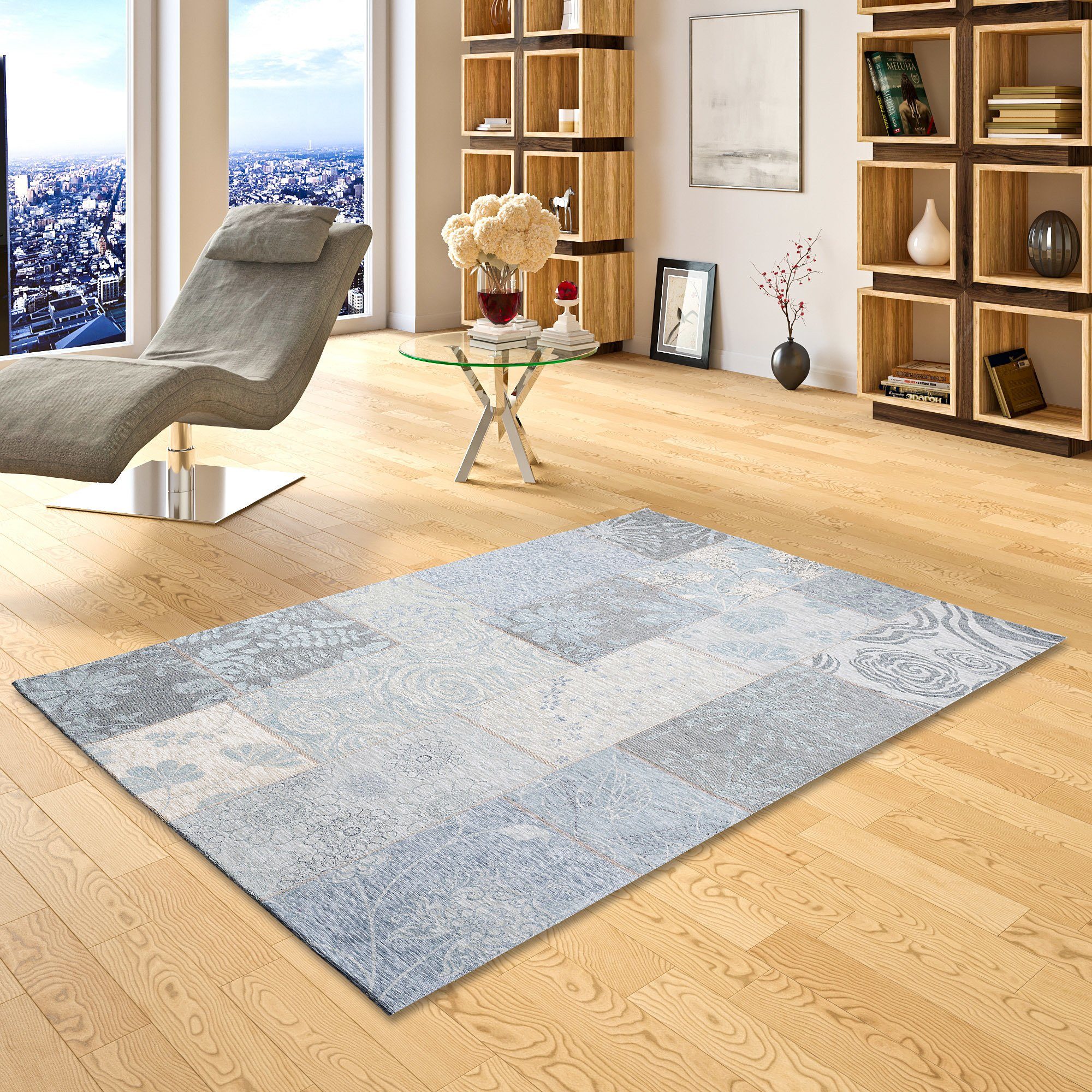 Pergamon Designteppich Luxus Vintage Designerteppich Patchwork, Rechteckig, günstig online kaufen