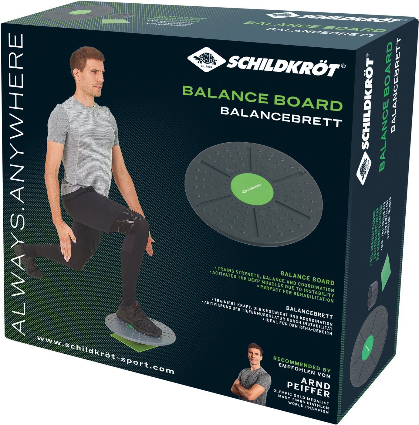 Schildkröt-Fitness Fitnessmatte BALANCE-BOARD, (grey-green), mit Advanced- Adapter M-2022 KEINE FARBE