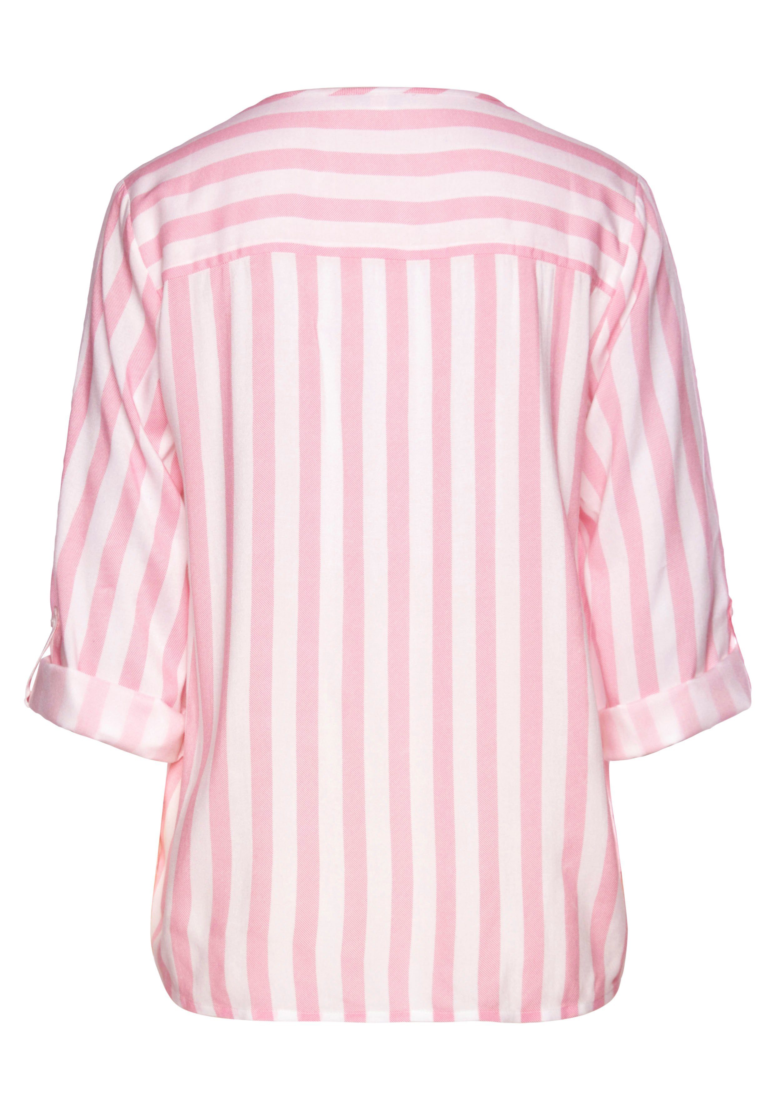 LASCANA Schlupfbluse mit Streifenprint, leichte Webware, Damenbluse