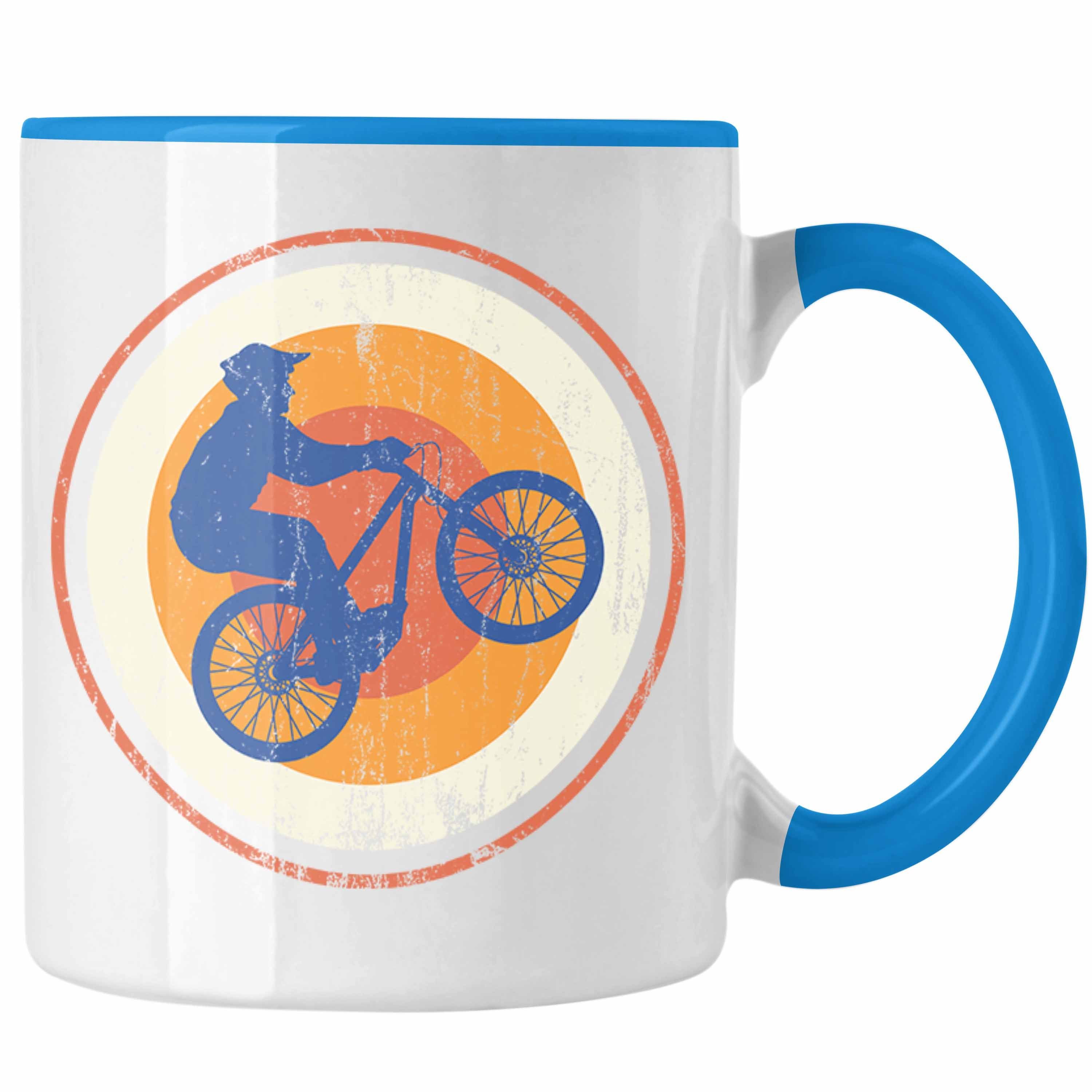 Männer MTB Accessories Geschenkidee Mountainbiker Tasse Tasse Geschenk Trendation Grafik ler Blau Trendation Kinder Kaffeetasse - Moutainbike