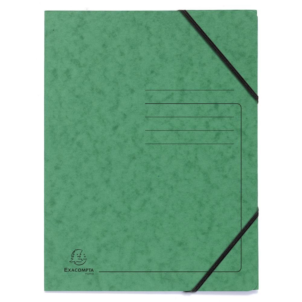 Gummizug, g/qm, Sammelmappe Schreibmappe A4, - 355 EXACOMPTA grün