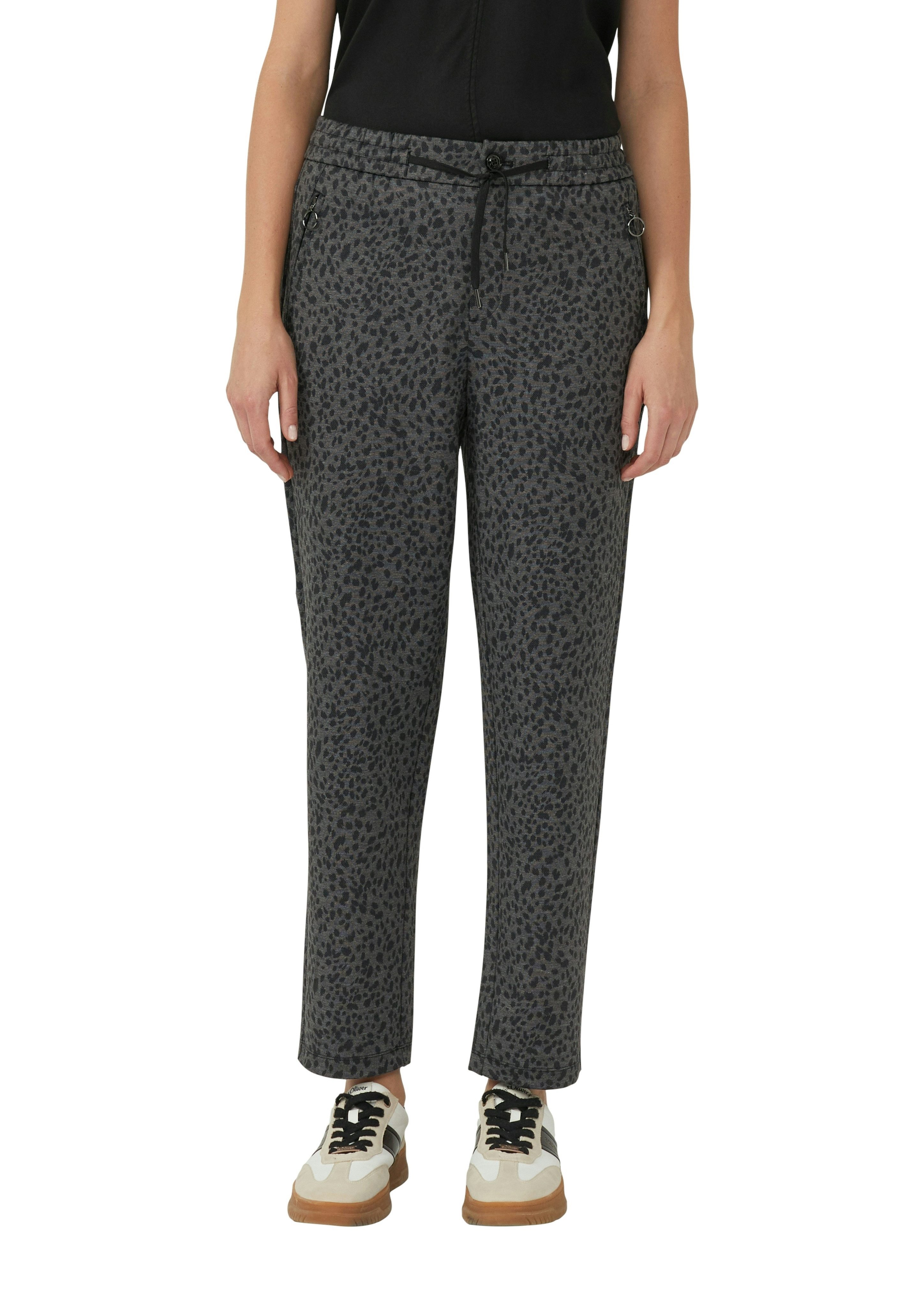 s.Oliver Stoffhose mit Leo-Print