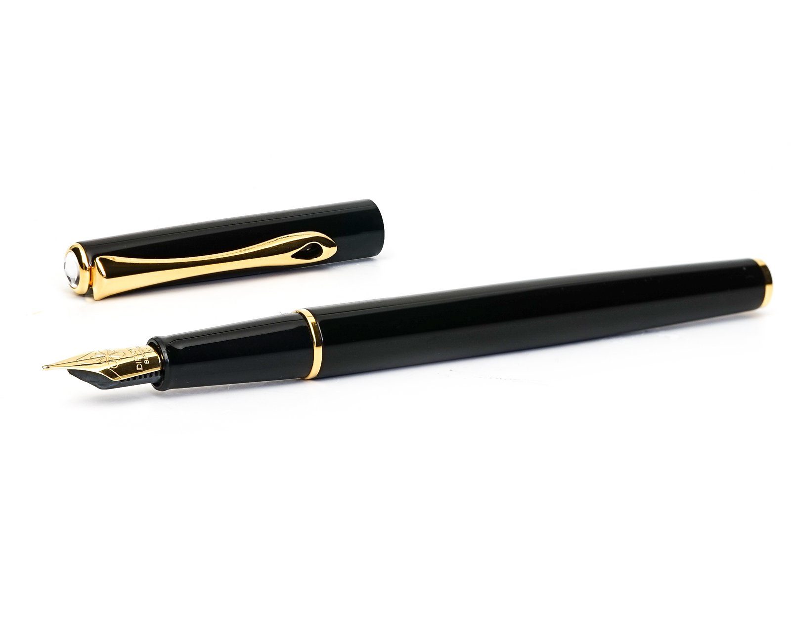 DIPLOMAT Füllhalter Füllhalter Traveller lack schwarz gold, Stärke M