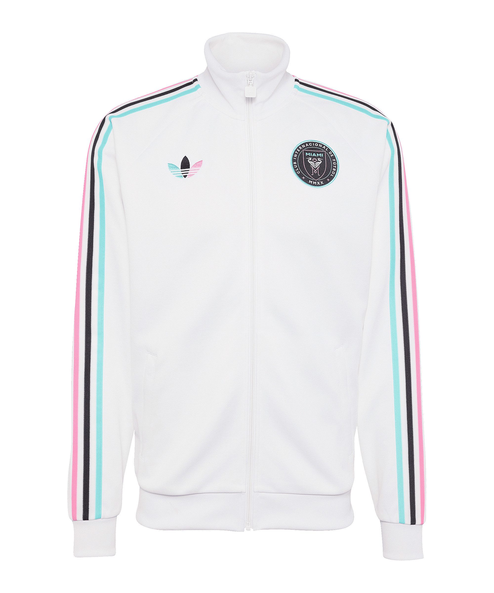 adidas Originals Sweatjacke adidas Originals Inter Miami Jacke Weiß Polyester