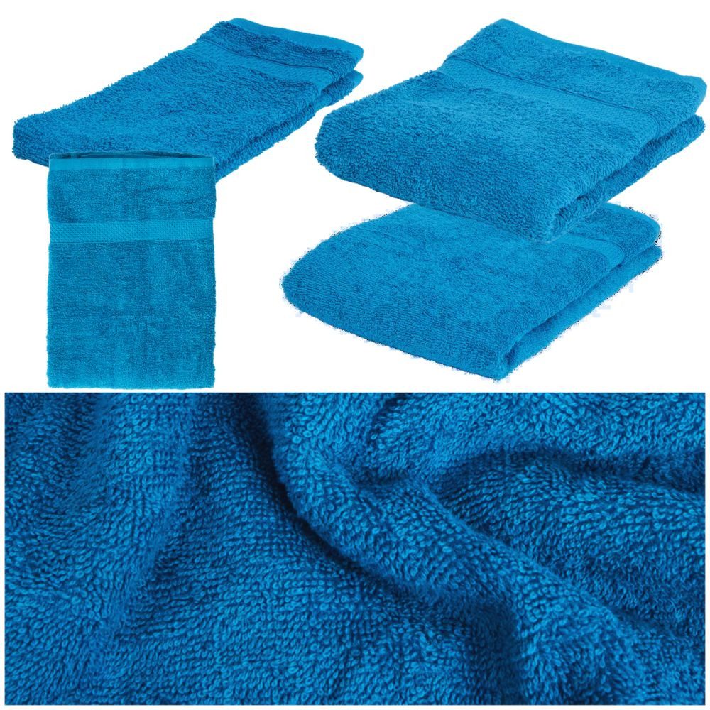 Riyashop Haushaltshobel Handtuch Duschtuch Gästetuch Badetuch Größen 500/m² Aqua