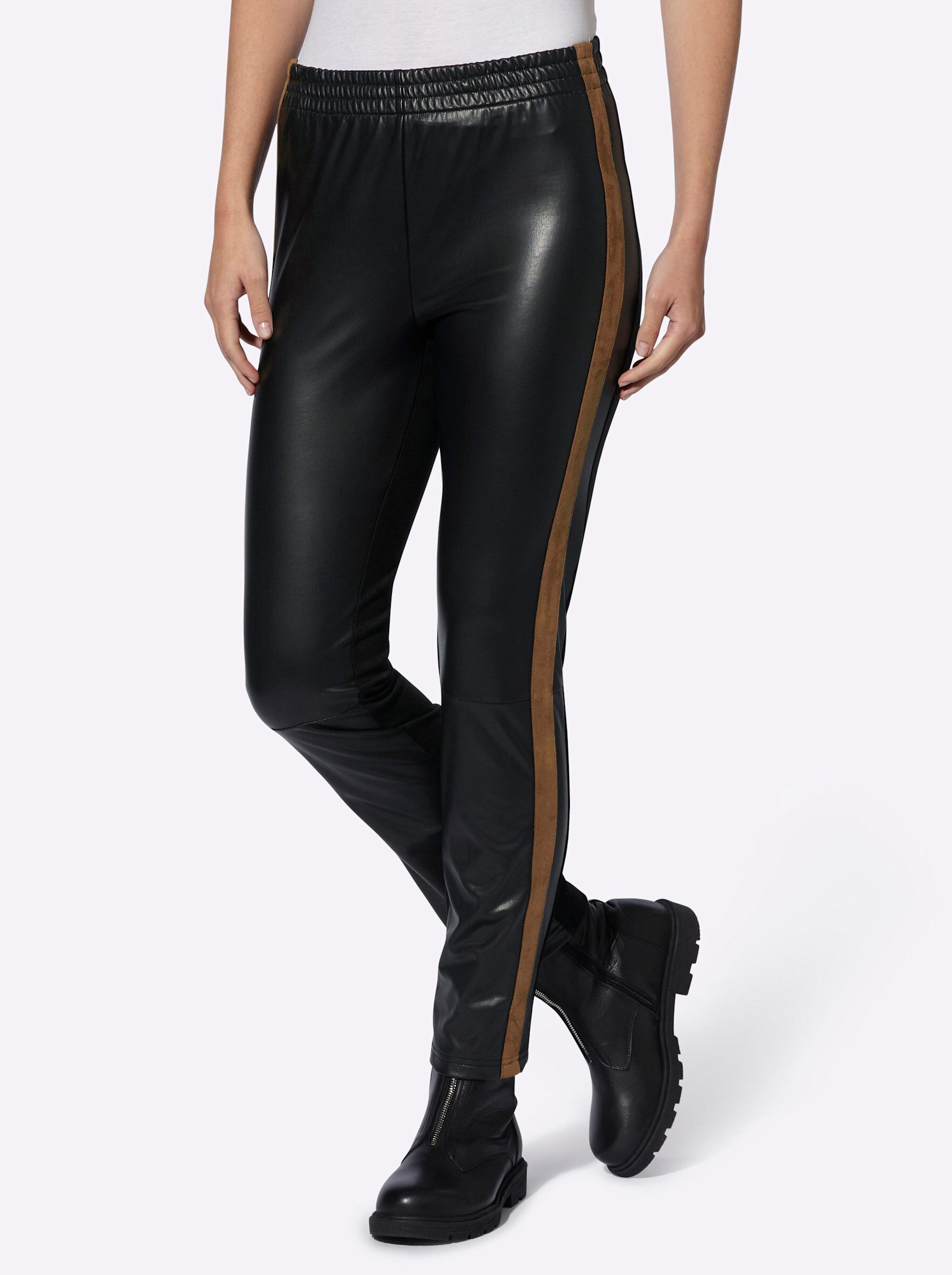 Jerseyhose Lederimitat-Hose normal