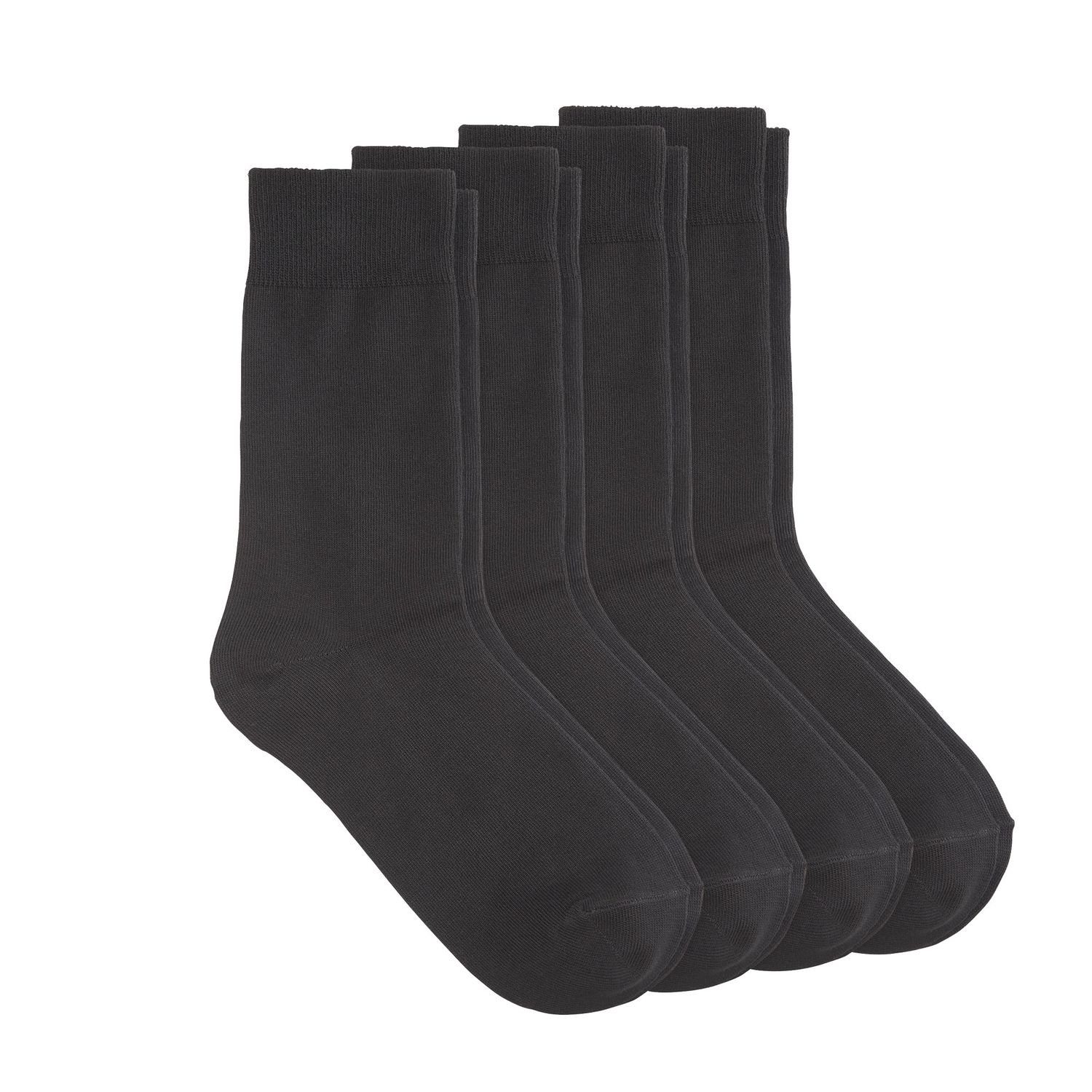 Komfortbund, MUSTANG Paar Basic Socken (24-Paar) mit Unisex schwarz geripptem Socks 24 rutschfesten