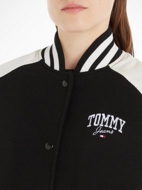 Tommy Jeans Outdoorjacke TJW CORD WOOL MIX LETTERMAN mit Logostickerei