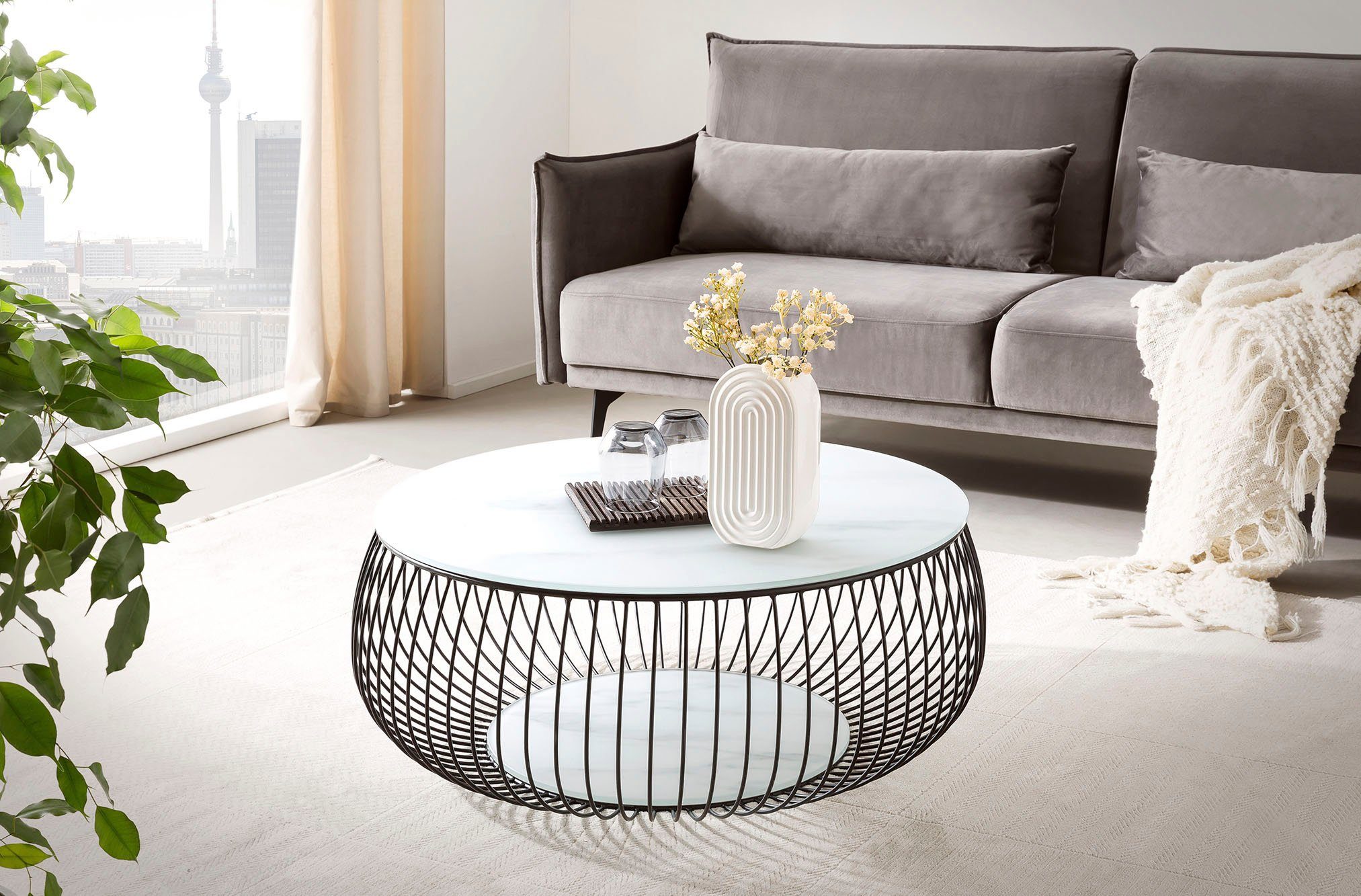 SalesFever Couchtisch Coffeetable Wohnzimmertisch im minimalistischen Stil, günstig online kaufen