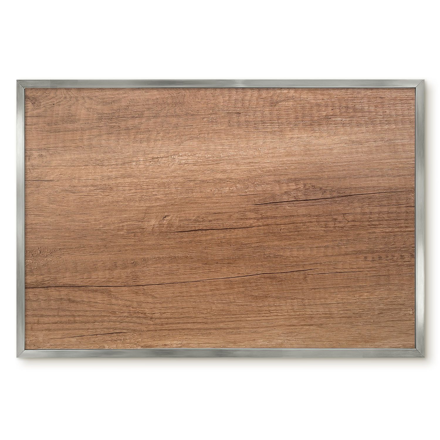 Tulup Magnettafel Magnettafel mit Rahmen für Küche Wohnzimmer und Büro, Holzstruktur, Braun