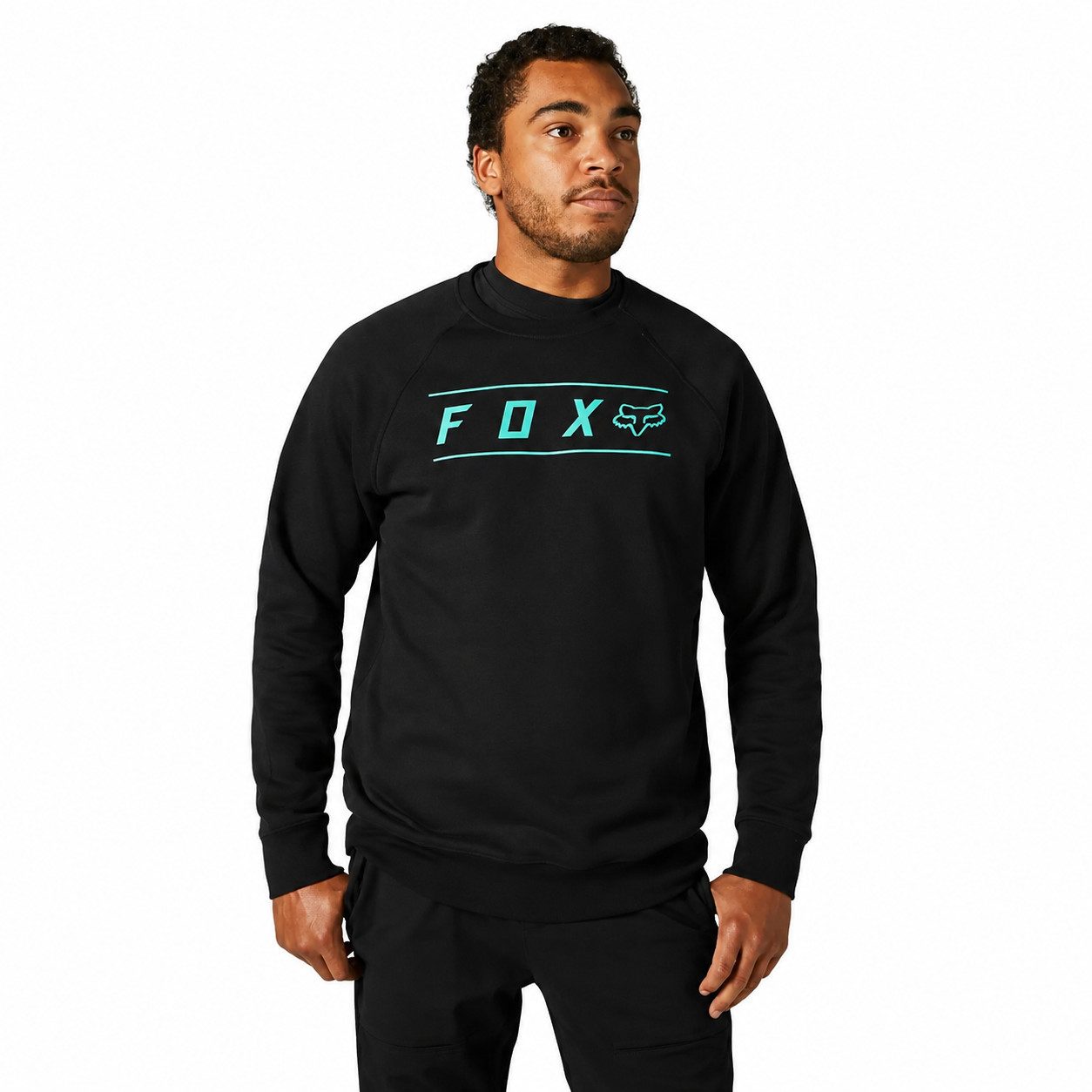 Fox Racing Freizeitanzug Fox Pinnacle Crew Fleece Hoodie Schwarz/Türkis M