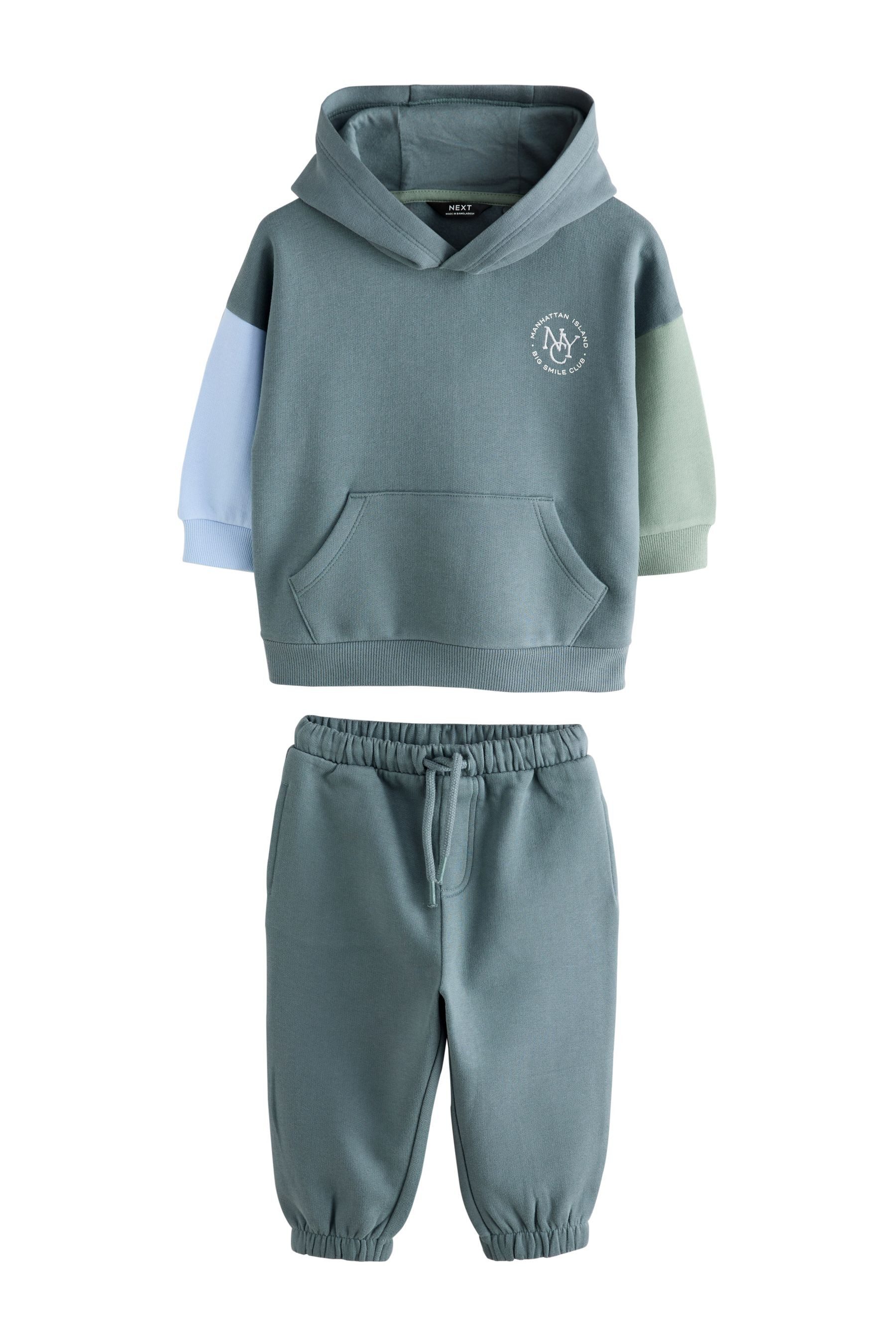 Next Sweatanzug Blockfarben-Kapuzensweatshirt und Jogginghose (2-tlg) günstig online kaufen