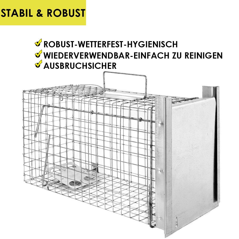 Marderfalle Drahtfalle 25 x 25 x 125 cm