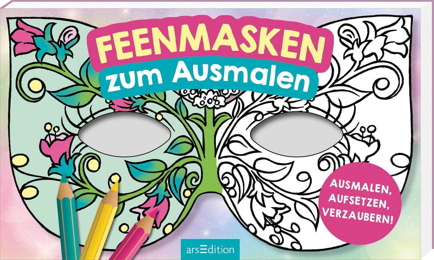 Spiel Feenmasken zum Ausmalen