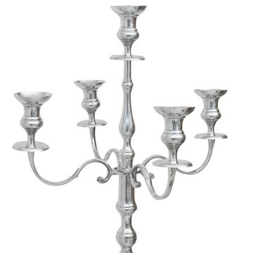 Aubaho Kerzenständer Kerzenhalter Kerzenständer 5-armig Aluminium silber Antik-Stil 164cm