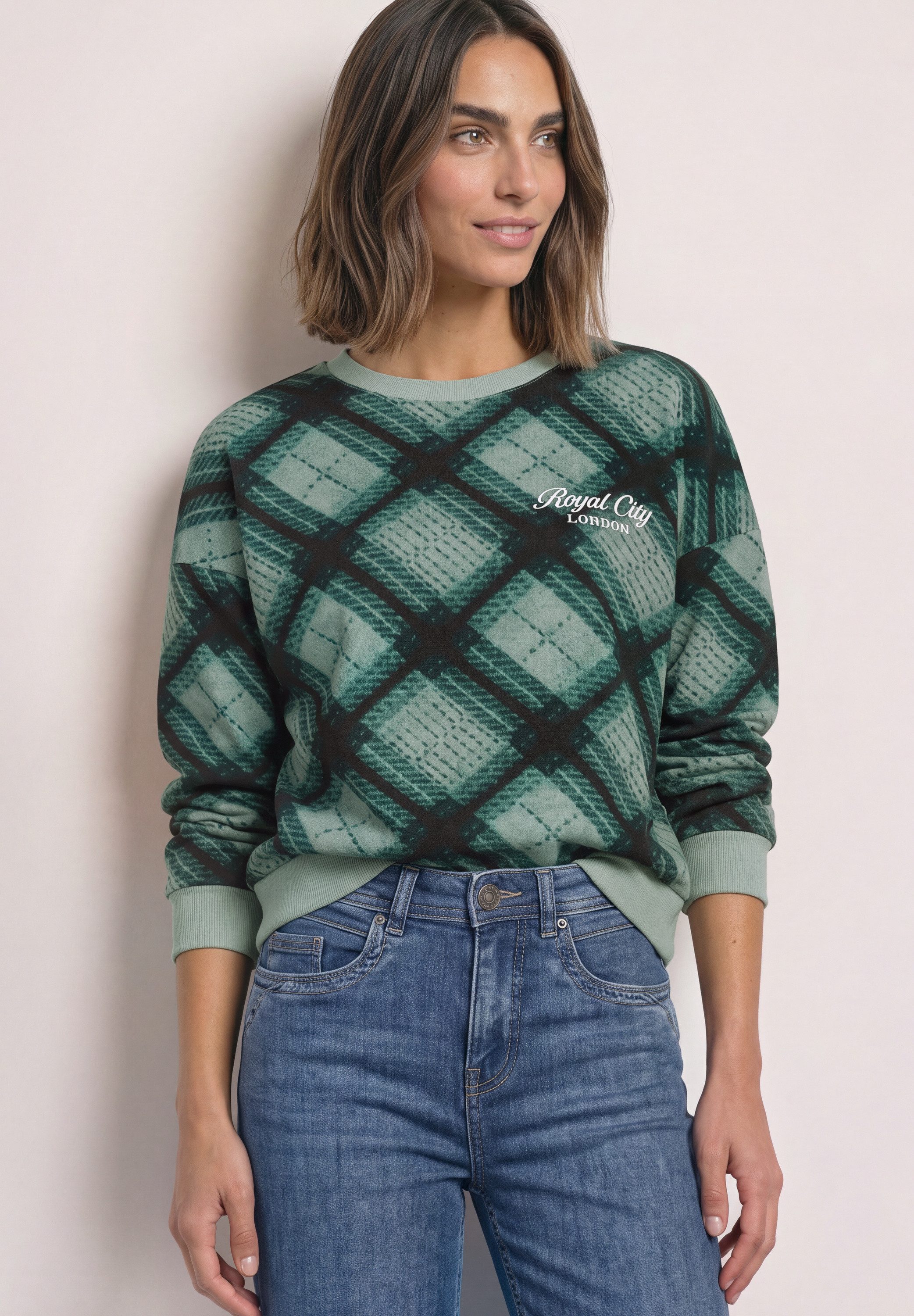 STREET ONE Sweatshirt mit Karomuster
