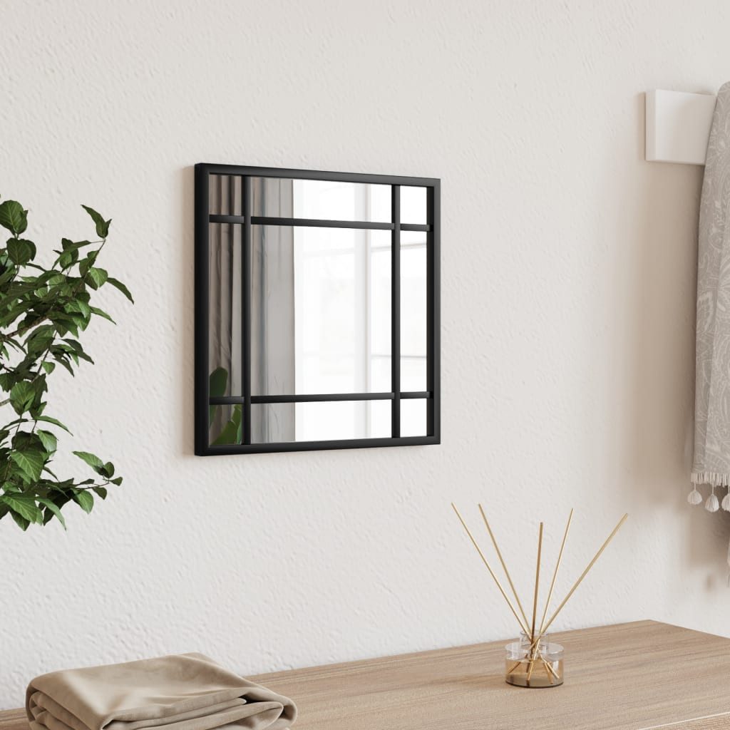 vidaXL Spiegel 30 x 30 cm Wandspiegel Schwarz 30x30 cm Quadratisch Glas für moderne I