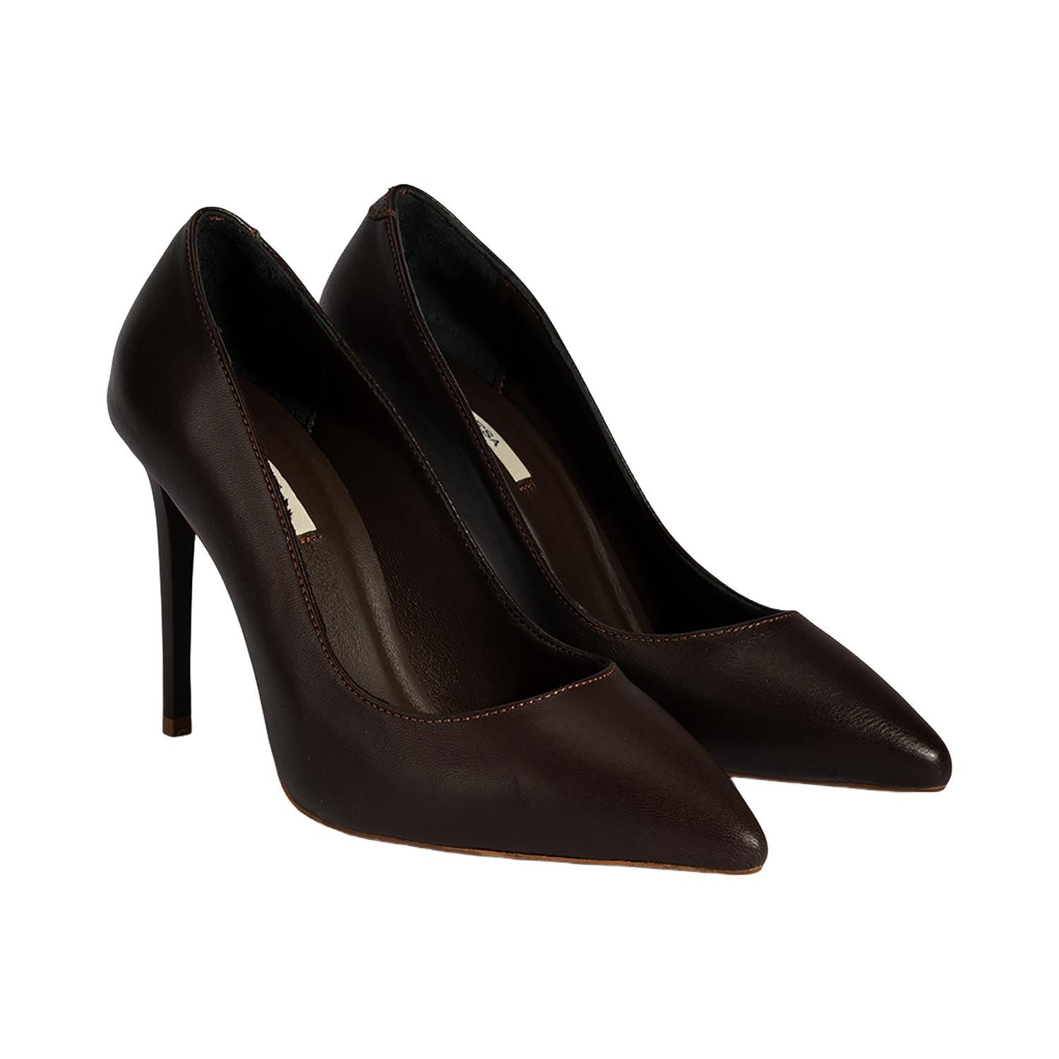 Desa Damen-Lederpumps – Stiletto, 9 cm Absatz, atmungsaktiv, zum Hineinsch Pumps