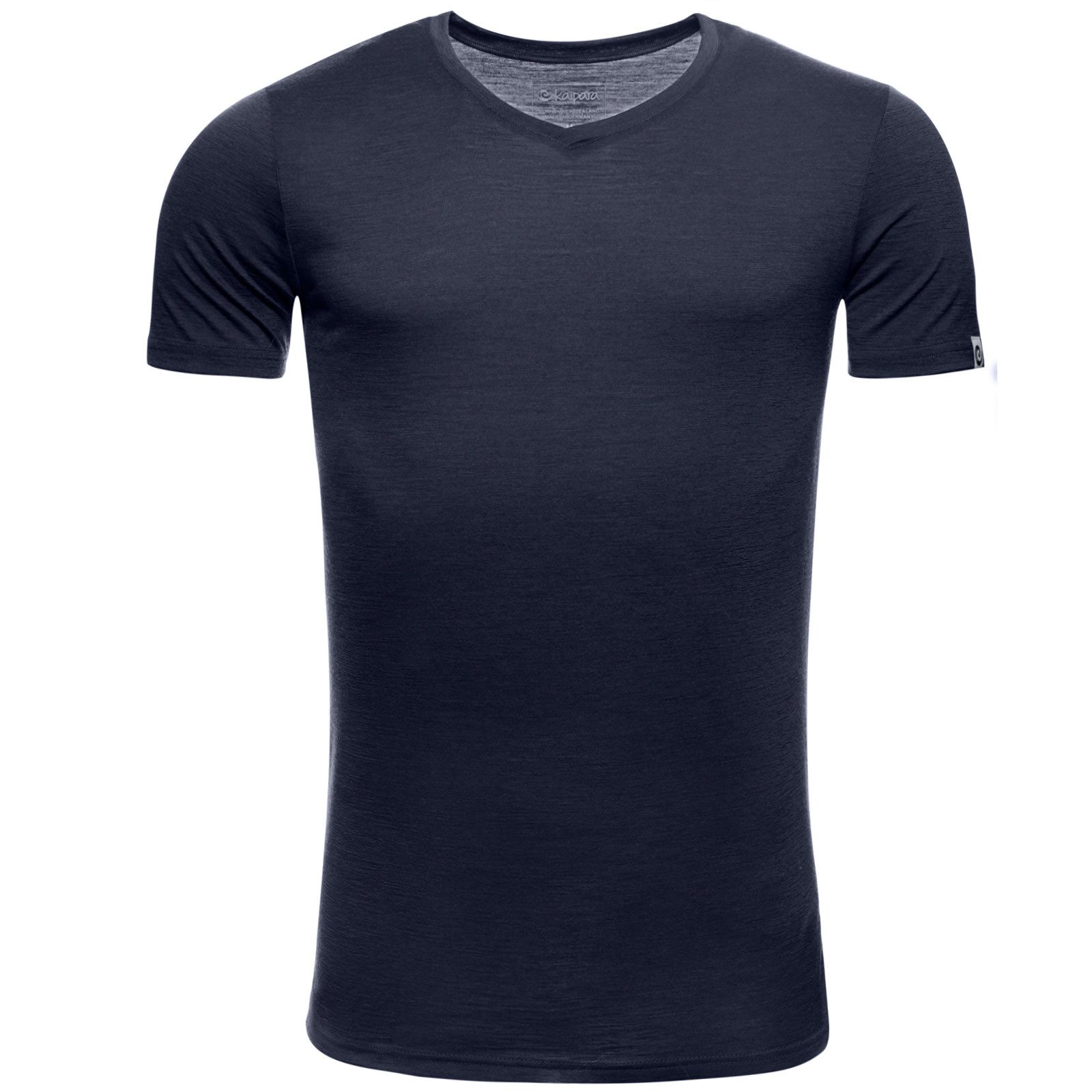 V-Shirt Merino Shirt Herren Kurzarm Slimfit V-Neck 150