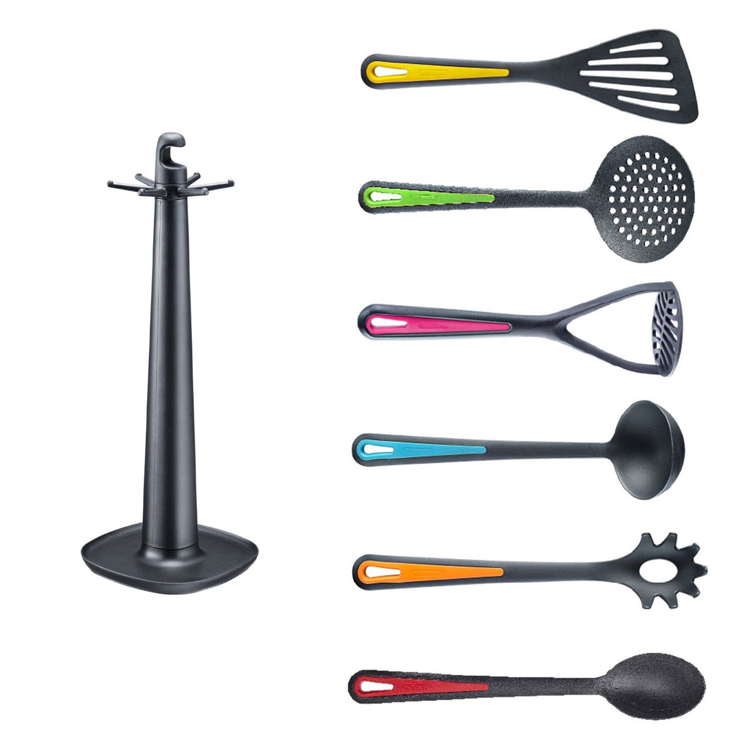 WESTMARK Kochbesteck-Set Drehständer »Gallant«, Colour-Edition, Set 7-tlg., BPA-frei, spülmaschinengeeignet, Made in Germany, Spar-Set