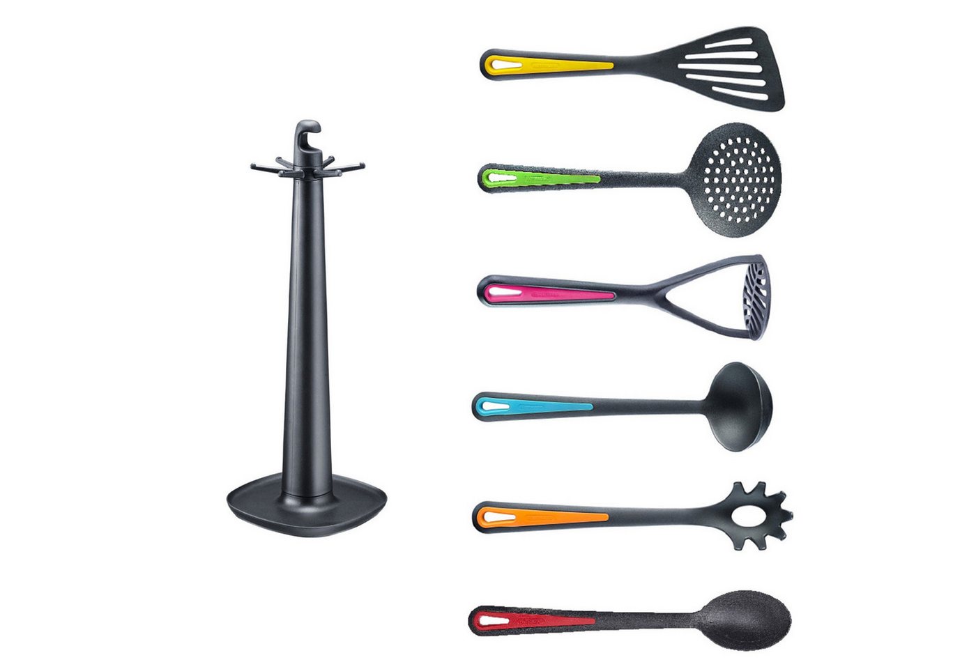 WESTMARK Kochbesteck-Set Drehständer »Gallant«, Colour-Edition, Set 7-tlg., BPA-frei, spülmaschinengeeignet, Made in Germany, Spar-Set