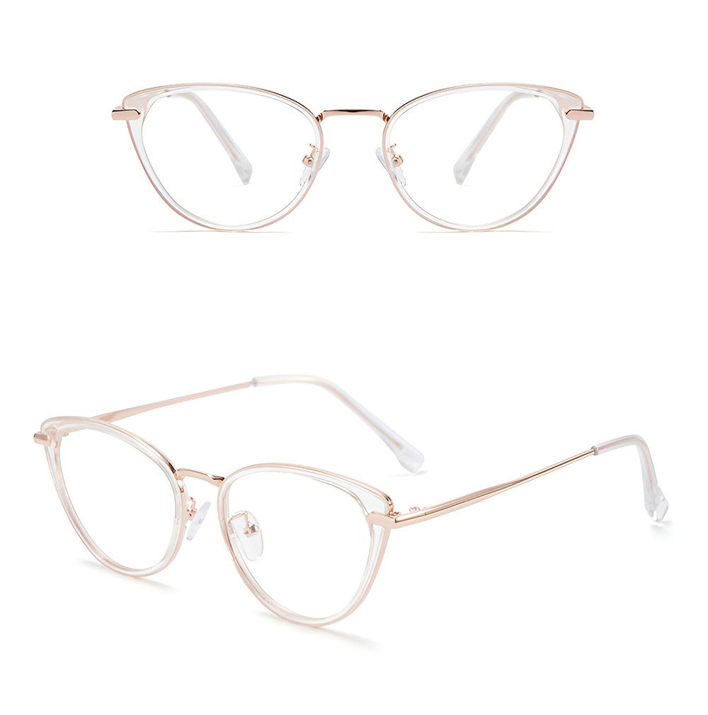 PACIEA Lesebrille Damen Cat Eye Anti Blaulicht Metall Computerbrille