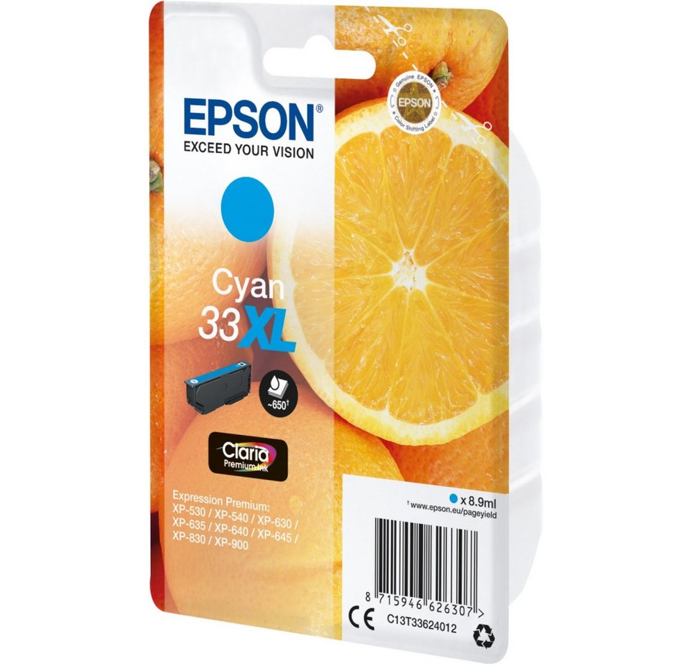 Thumbnail - Epson epson 33xl claria premium tintenpatrone cyan für drucker Tintenpatrone