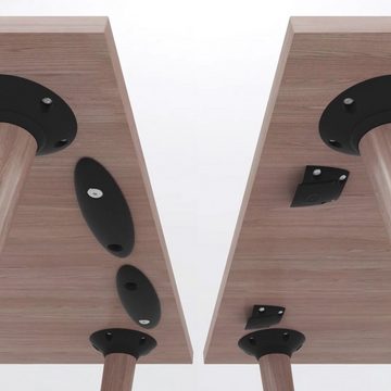 SO-TECH® Möbelbeschlag 2er Set Tischplattenverbinder SURF 180 x 60 mm schwarz (2 St), Tisch-Verriegelung Hebelverschluss inkl. Befestigungsmaterial