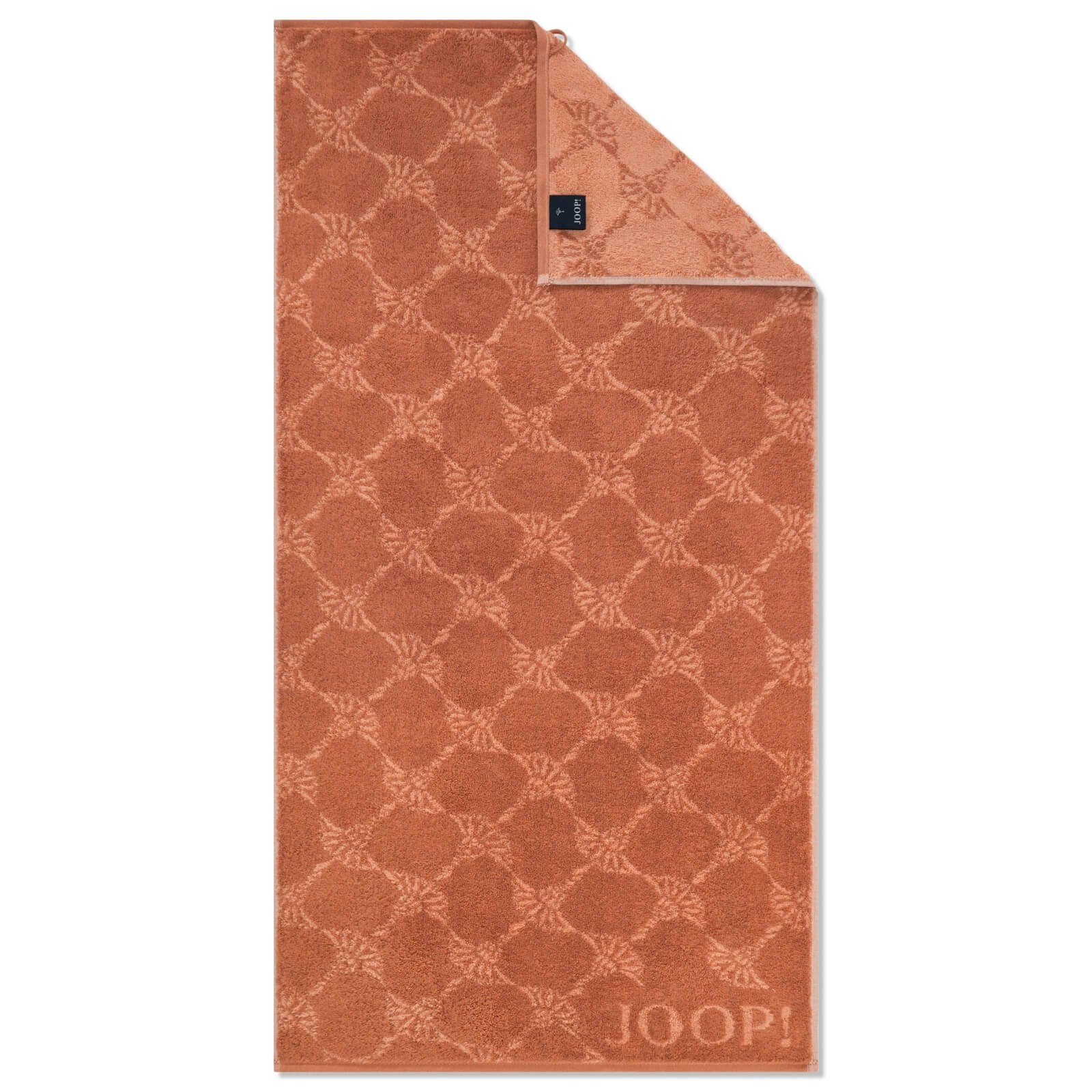 JOOP! Handtuch Handtuch Classic Cornflower 1611 38 Kupfer, Walkfrottier (1-St), Wendeoptik, Logo, Flauschig