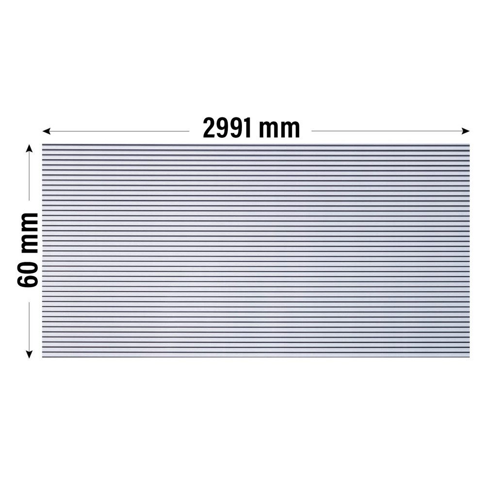 HOME DELUXE Hohlkammerplatte Polycarbonat Doppelstegplatten PALOMA, 6 mm, - 299 x 60 cm, Kompatibel mit Terrassenüberdachung SOLIS