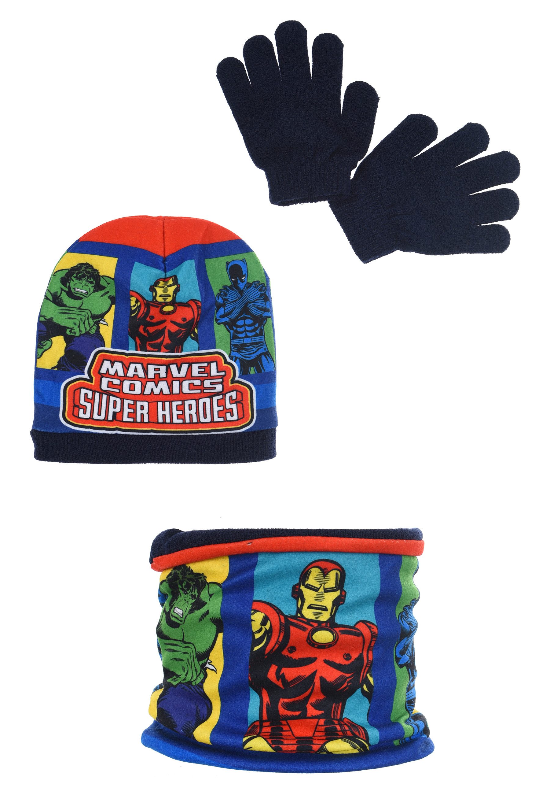 The AVENGERS Beanie Kinder Jungen Winter-Set Mütze Schlauch-Schal (SET)