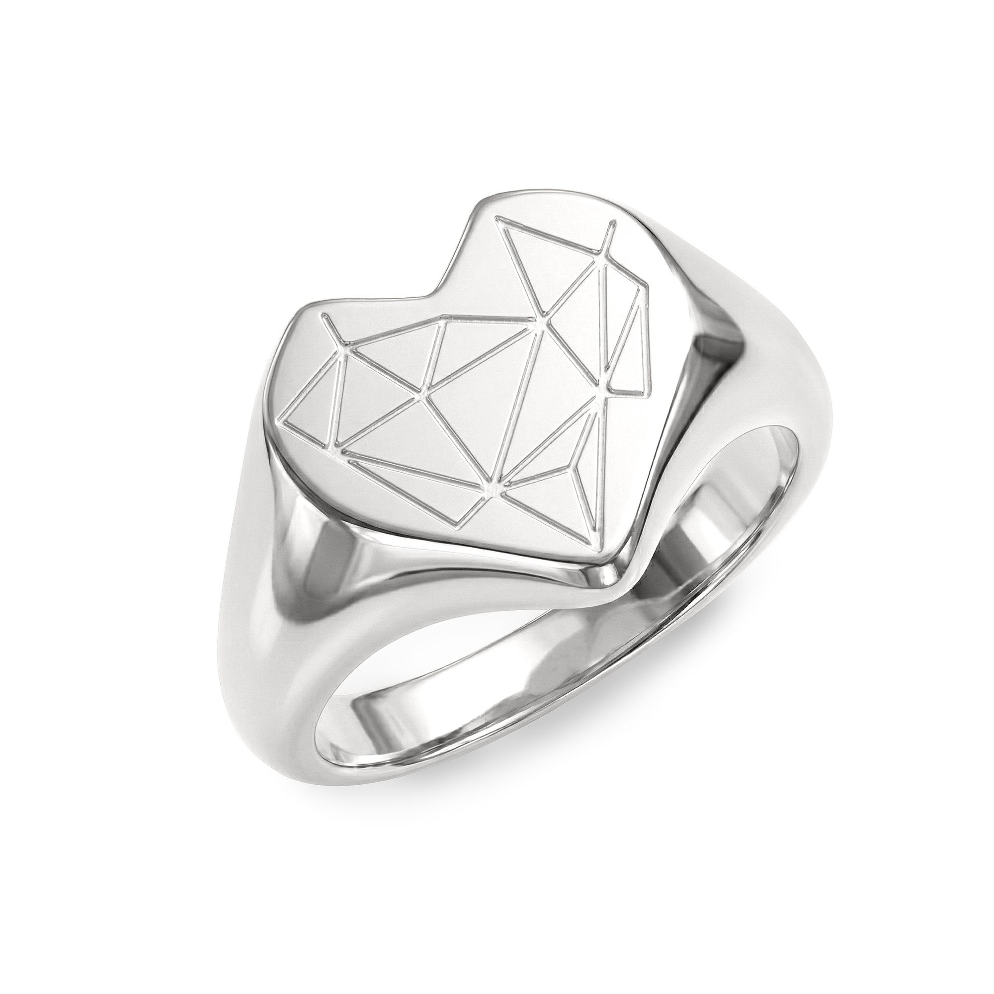 Liebeskind Berlin Fingerring Broken Heart Chunky Edelstahl