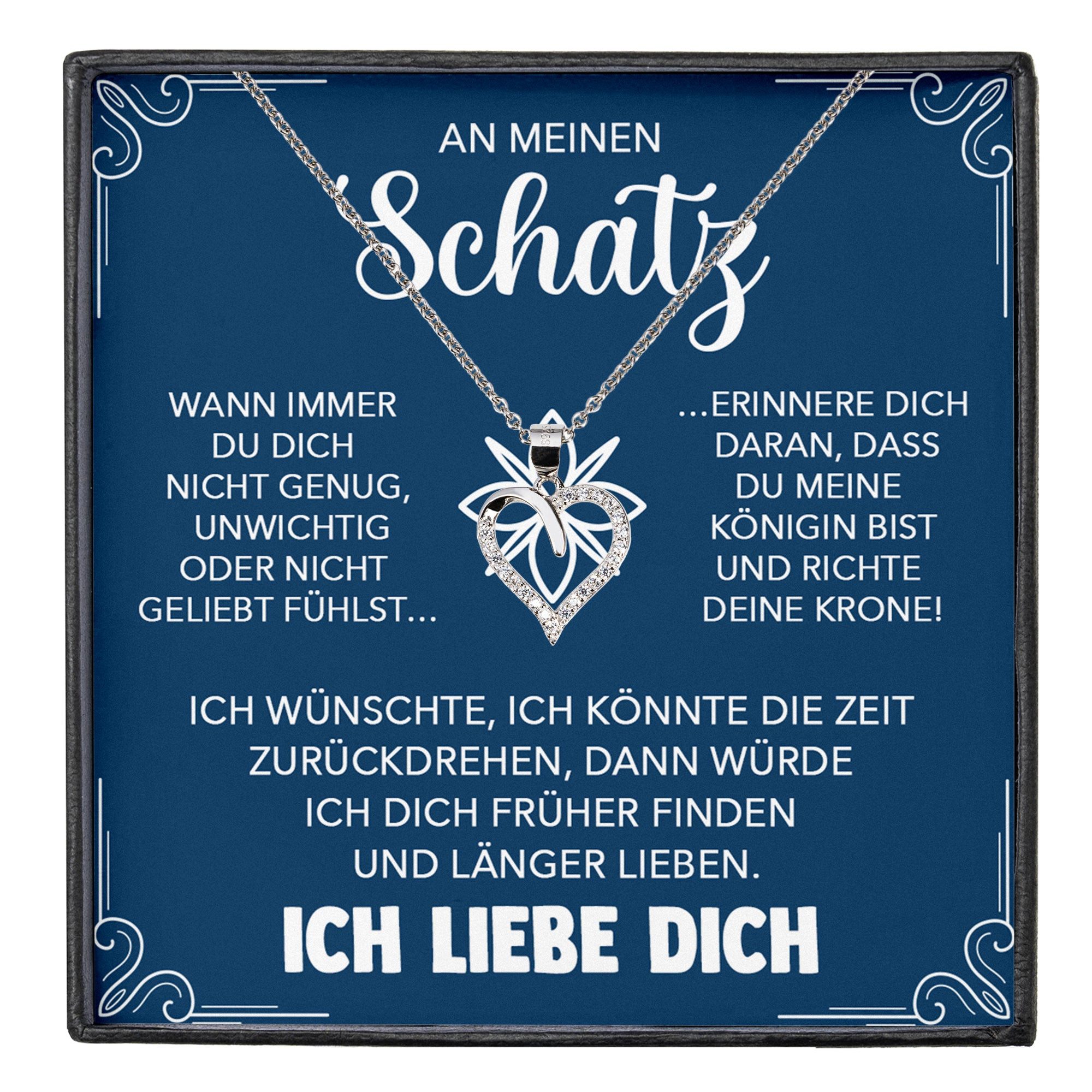 Schmuckset Frauen Ich Liebe Dich Geschenk Schatz Herz Halskette Damen Schmuck
