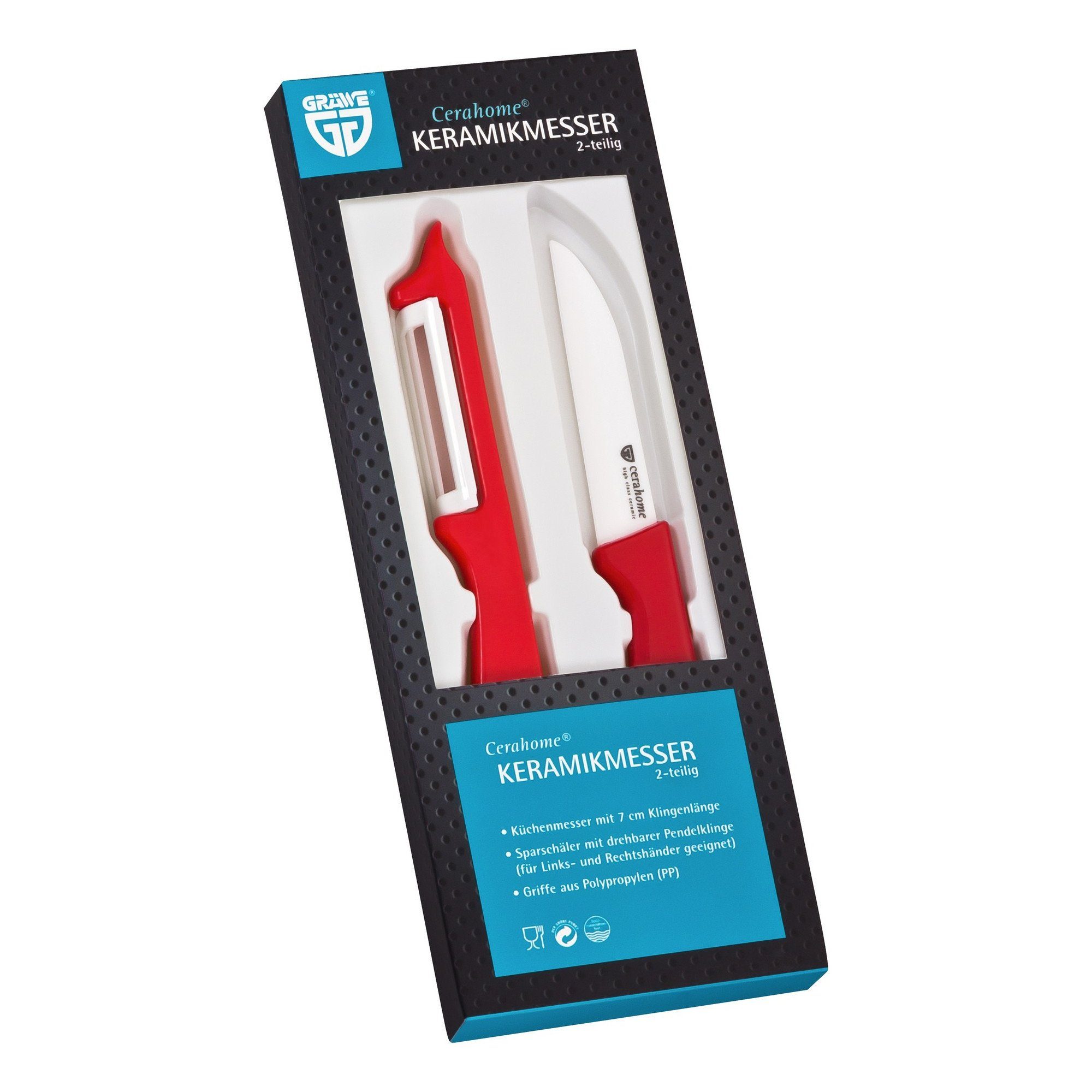 GRÄWE Sparschäler GRÄWE Keramikschäler und Haushaltsmesser, Serie Cerahome – Bild 3 von 3