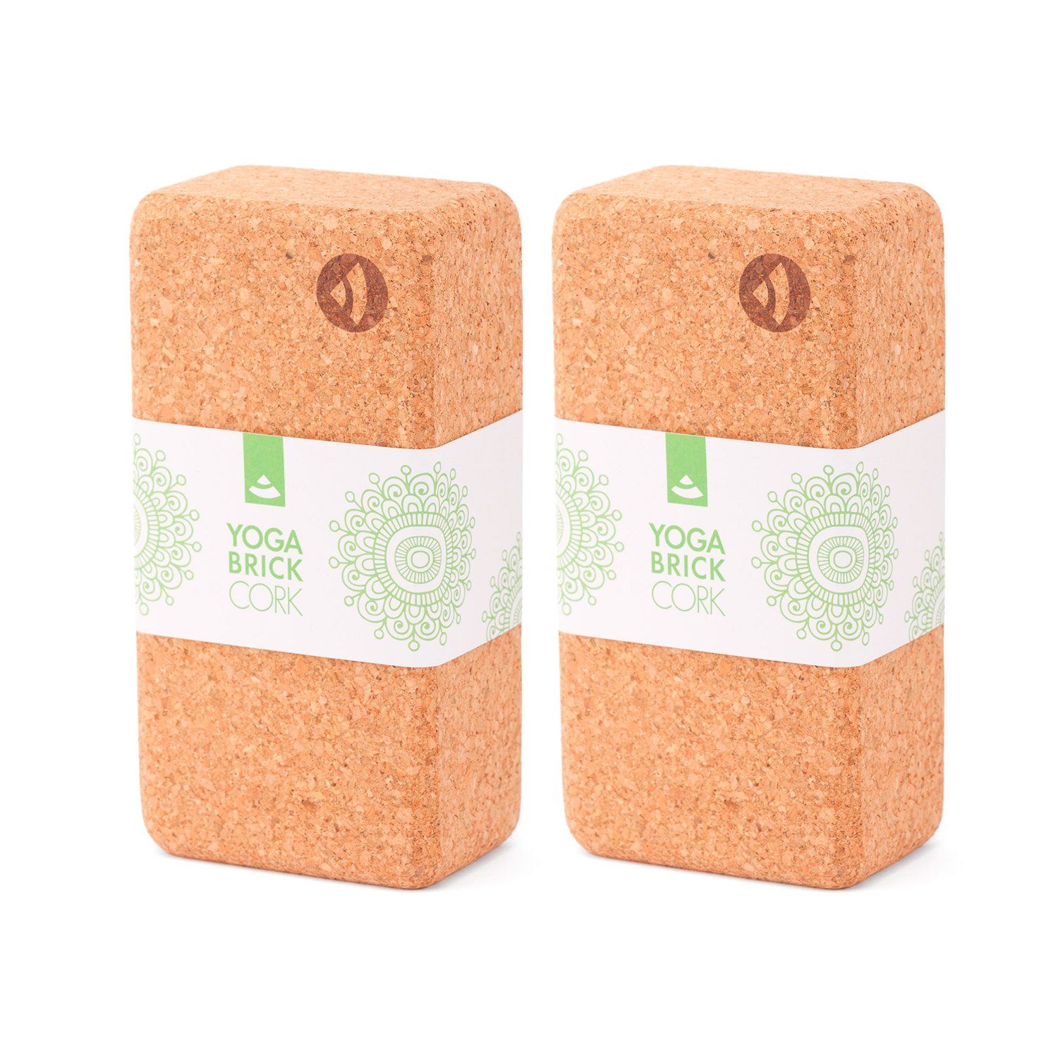 bodhi Yogablock Yoga Block KORK BRICK, Standard Set (2 Stück)